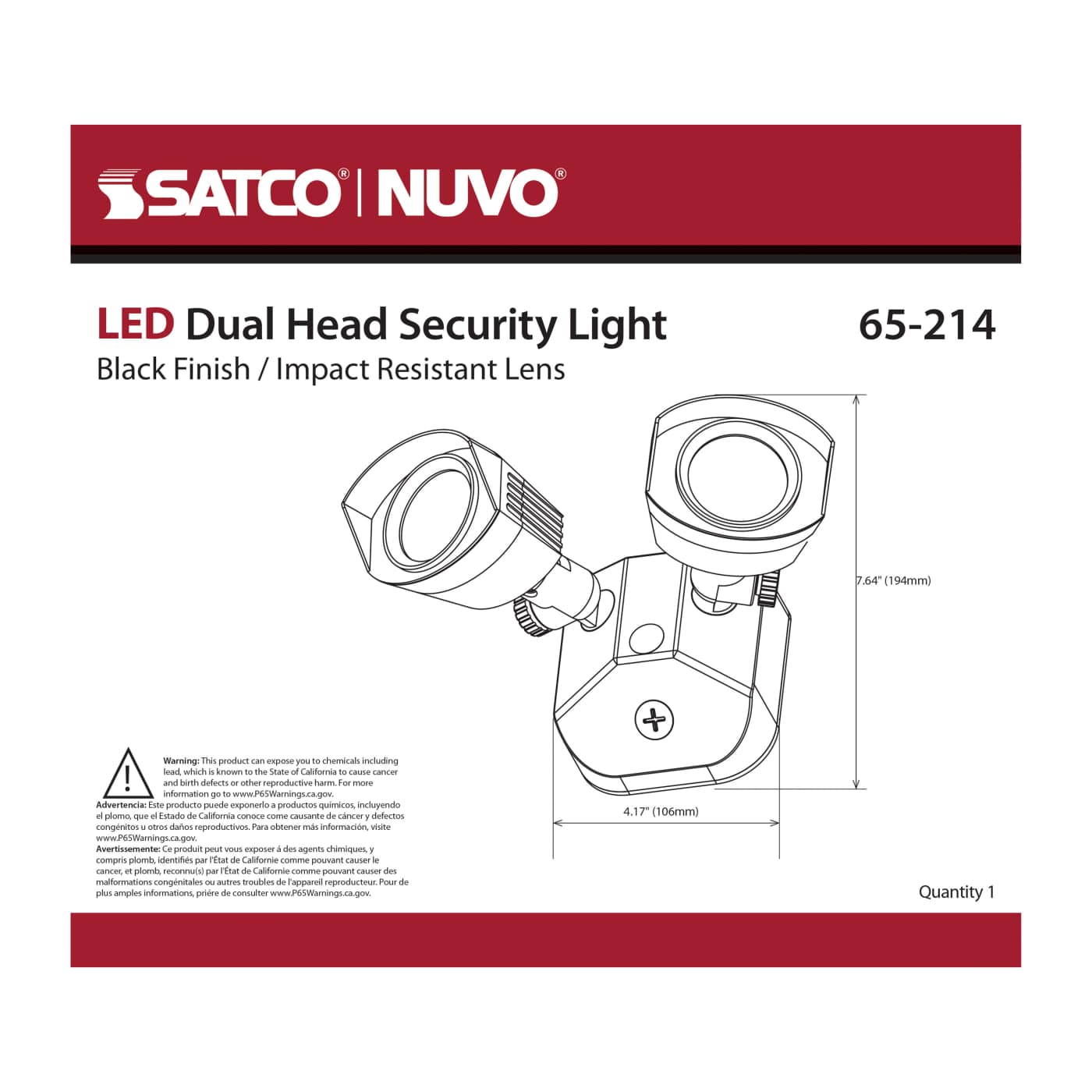 LED DUAL HEAD SECURITY LIGHT - 65-214