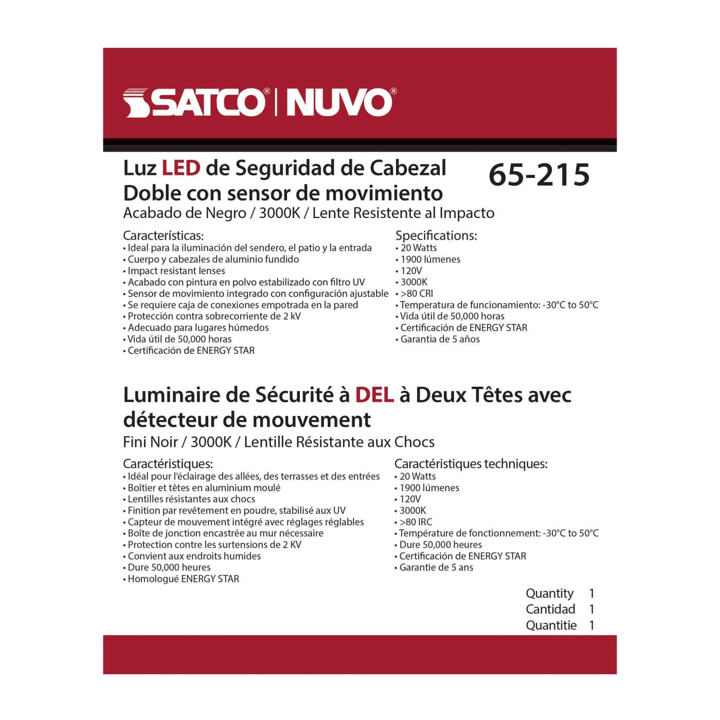 LED DUAL HEAD SECURITY LIGHT - 65-215