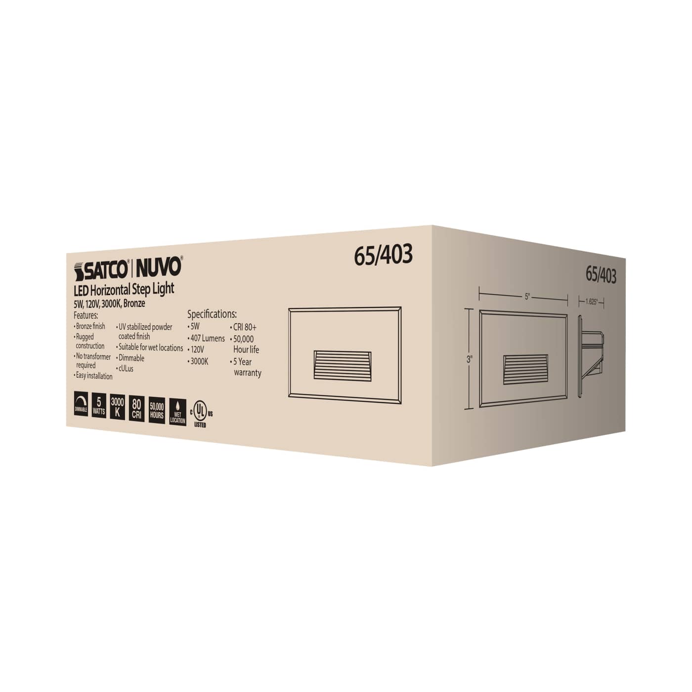 LED 5W HORIZONTAL STEP LIGHT - 65-403