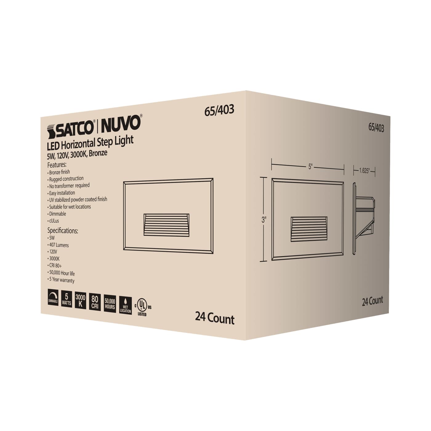 LED 5W HORIZONTAL STEP LIGHT - 65-403