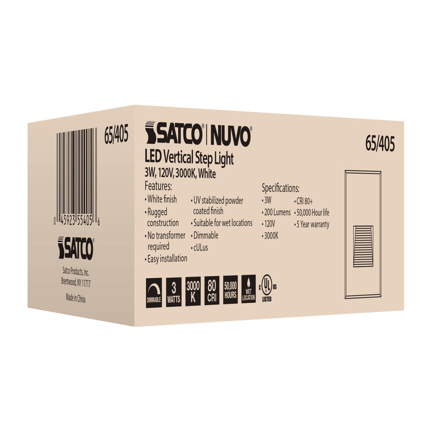 LED 3W VERTICAL STEP LIGHT - 65-405