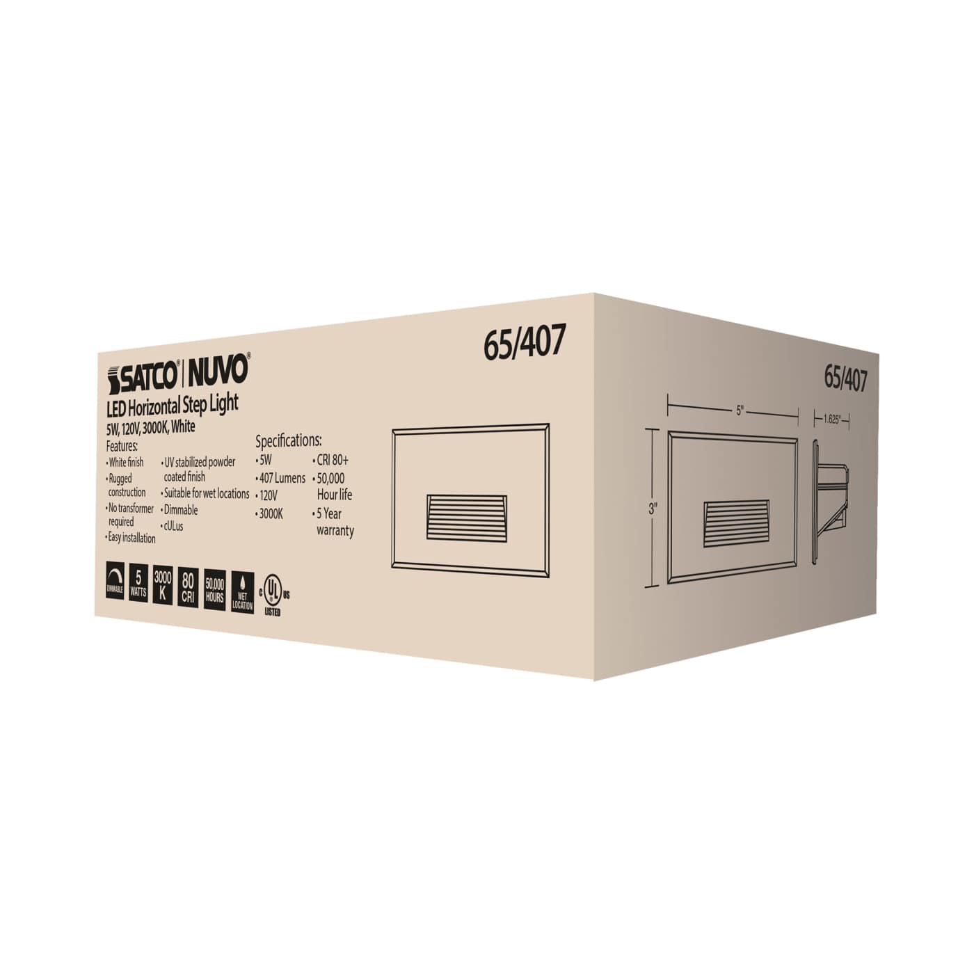 LED 5W HORIZONTAL STEP LIGHT - 65-407