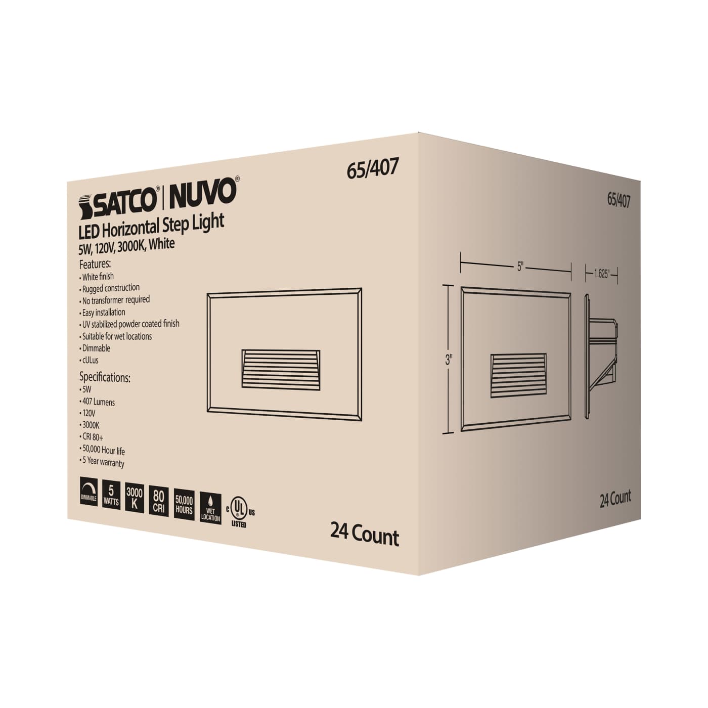 LED 5W HORIZONTAL STEP LIGHT - 65-407