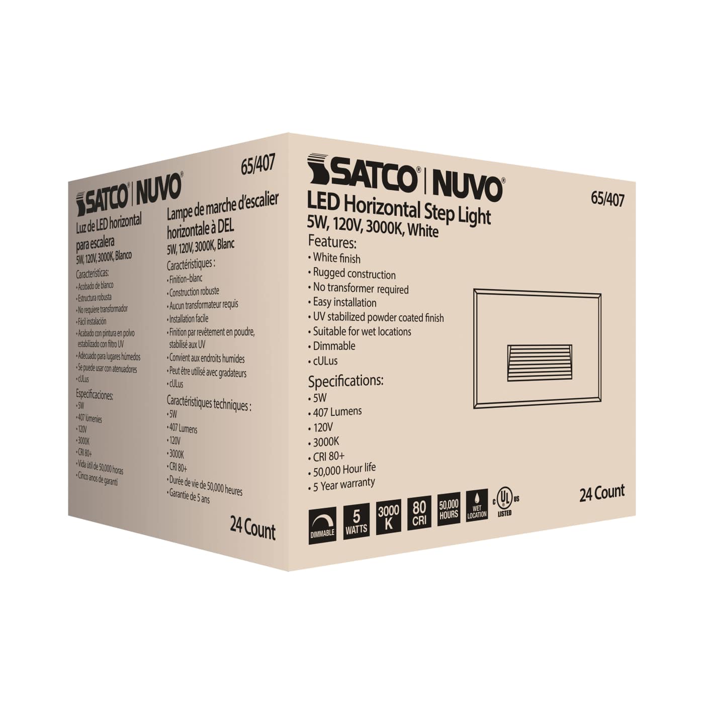 LED 5W HORIZONTAL STEP LIGHT - 65-407