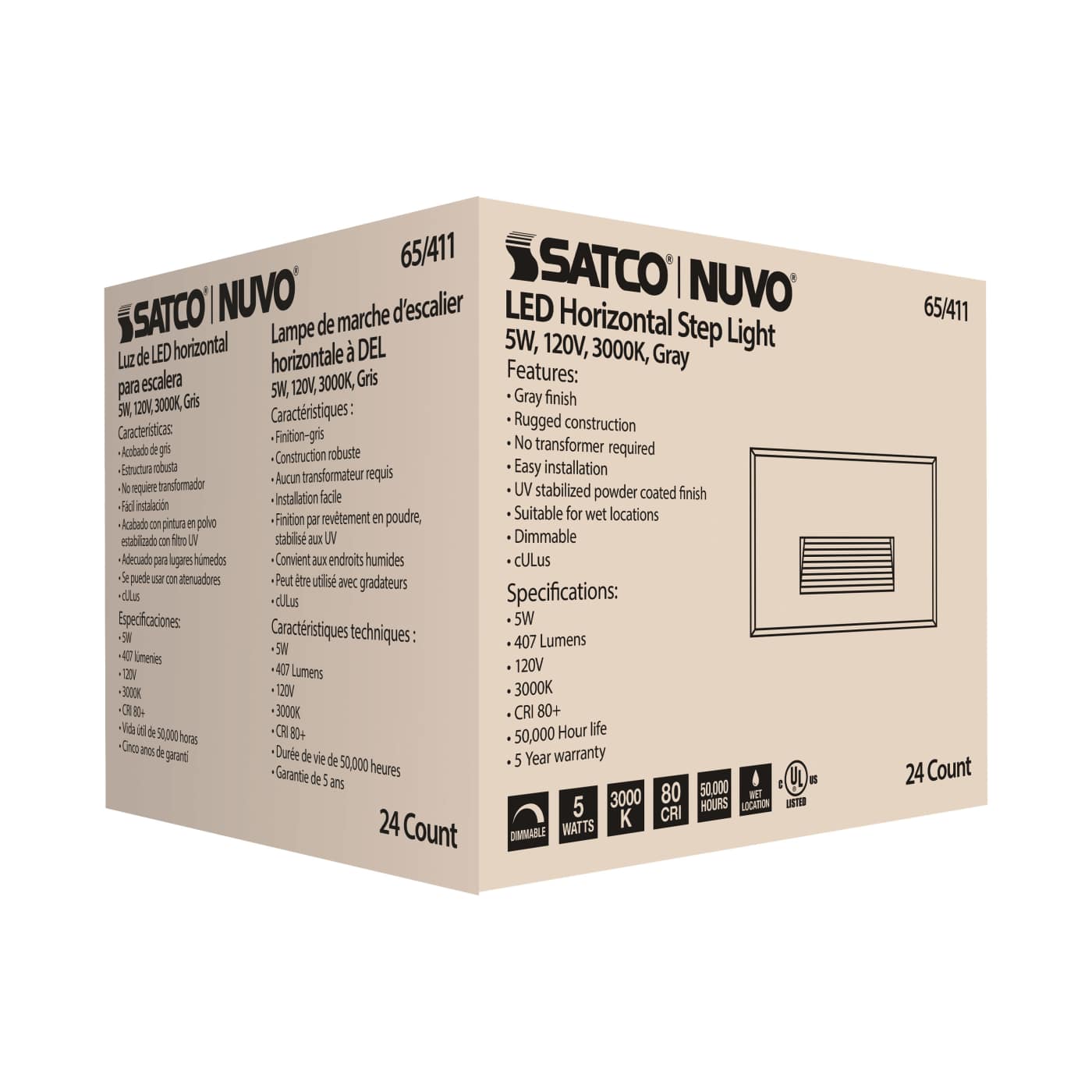 LED 5W HORIZONTAL STEP LIGHT - 65-411