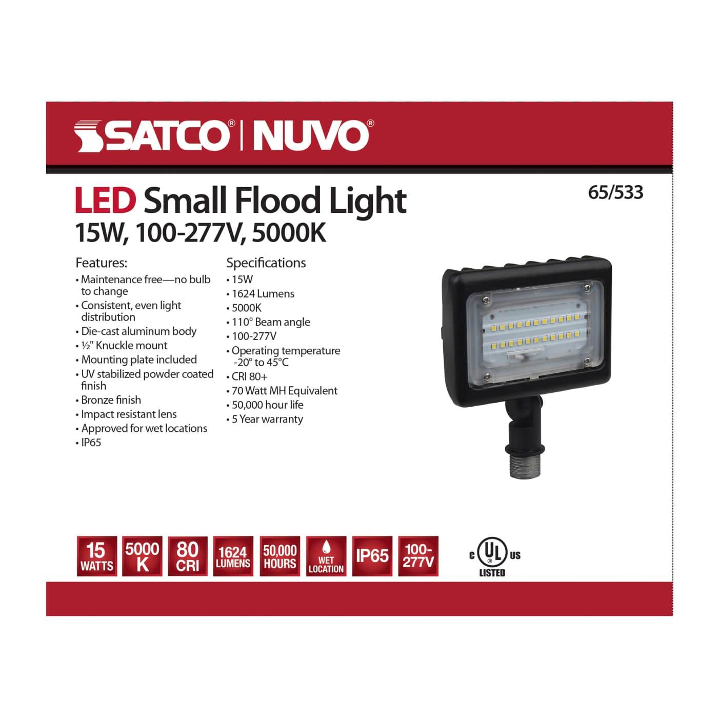 LED 15W SMALL FLOOD LIGHT - 65-533