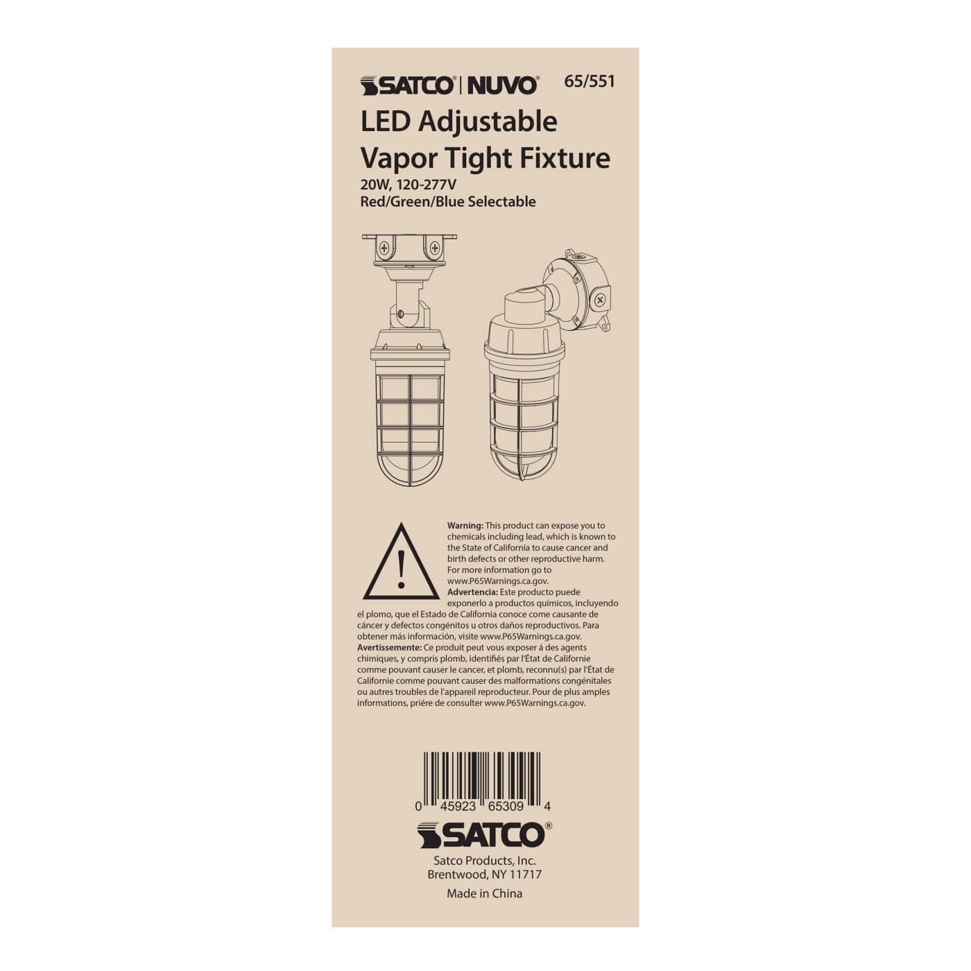 LED ADJUSTABLE VAPOR TIGHT - 65-551