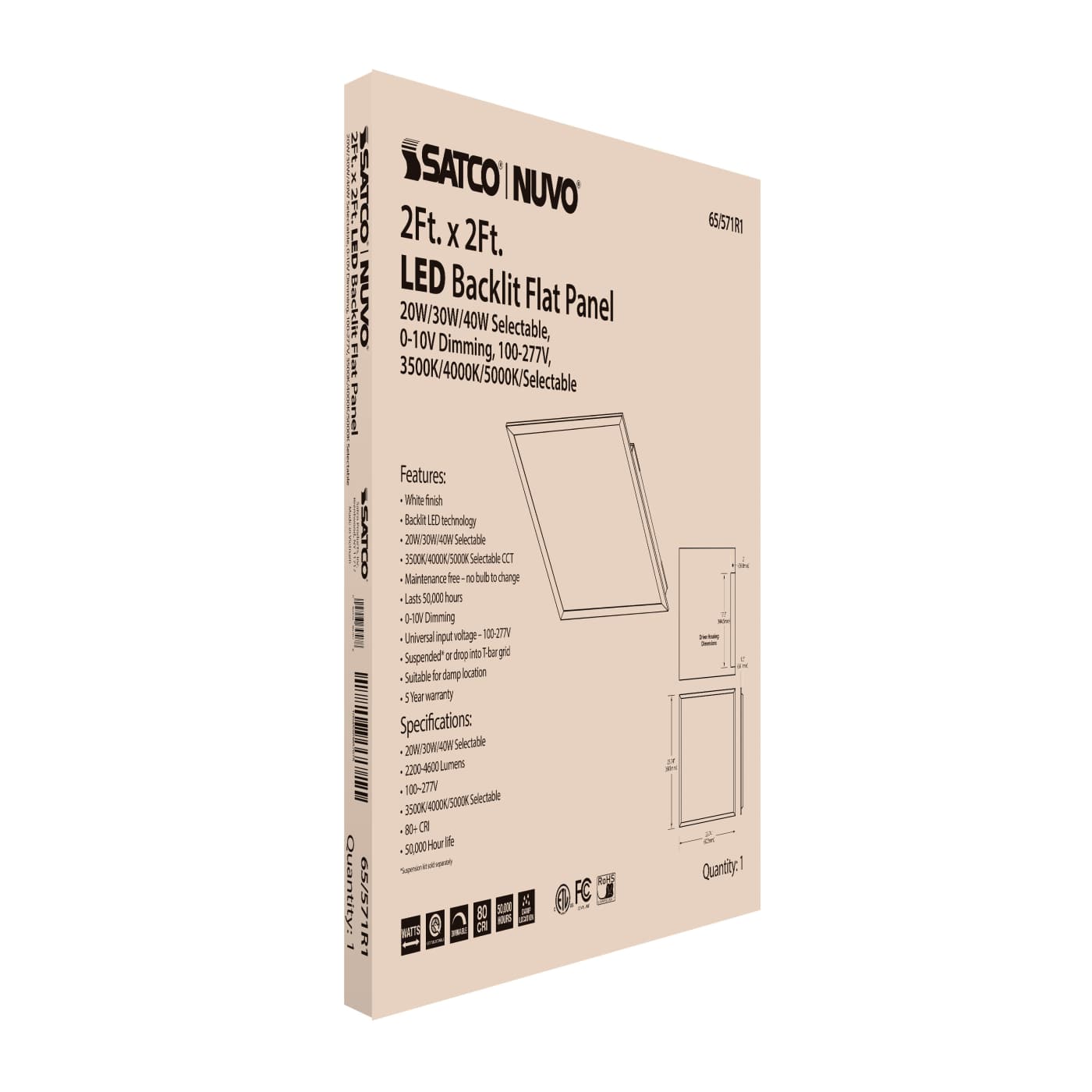 2X2 LED BACKLIT FLAT PANEL - 65-571R1