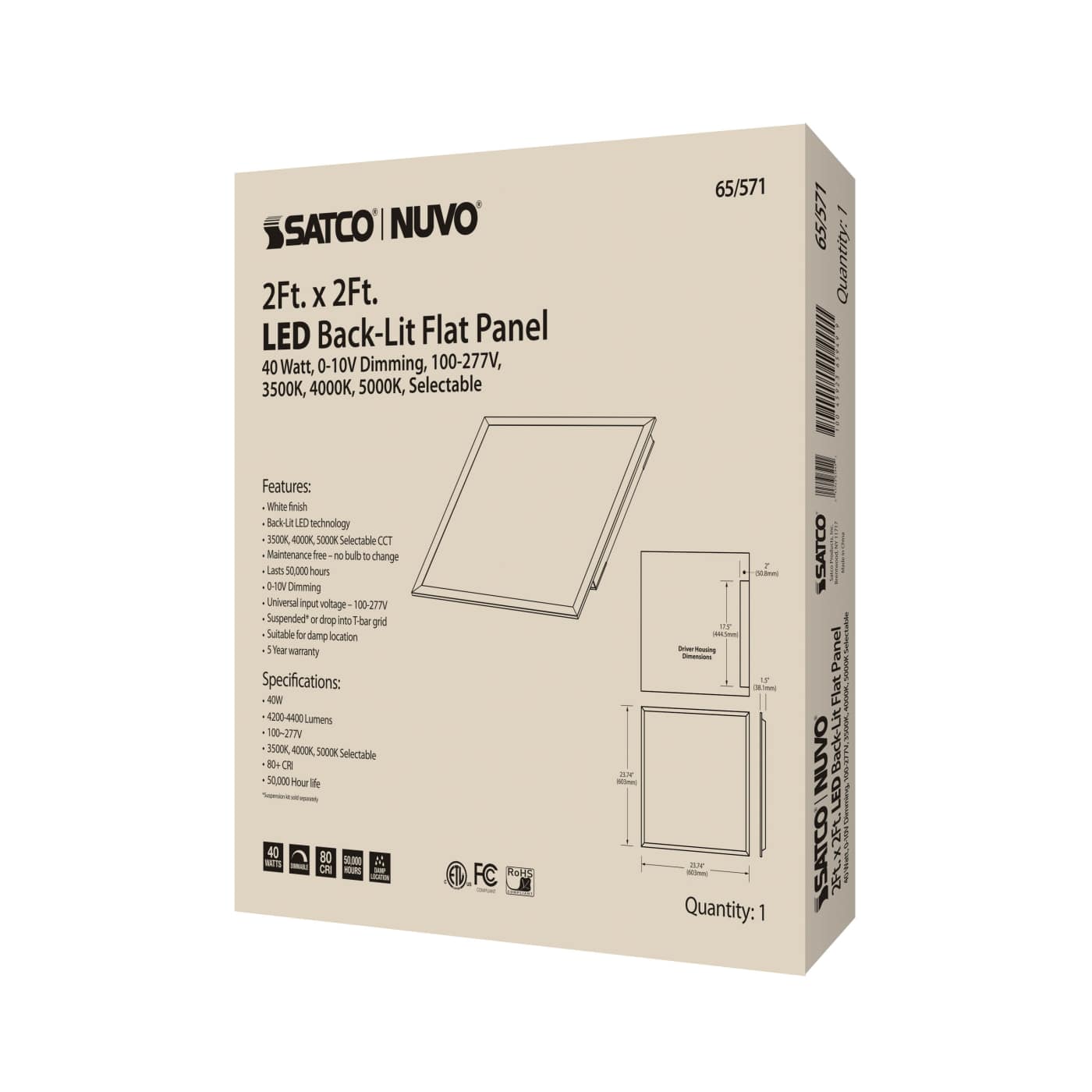 2X2 LED BACKLIT FLAT PANEL - 65-571