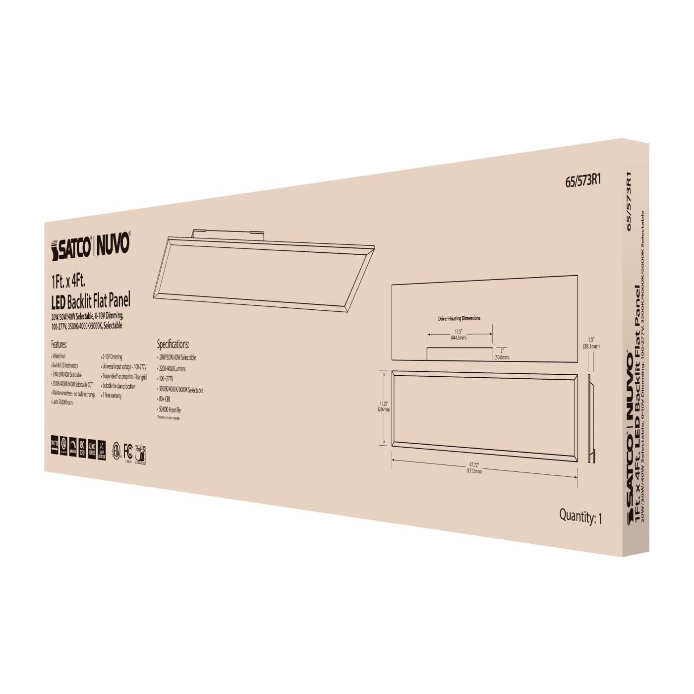 1X4 LED BACKLIT FLAT PANEL - 65-573R1