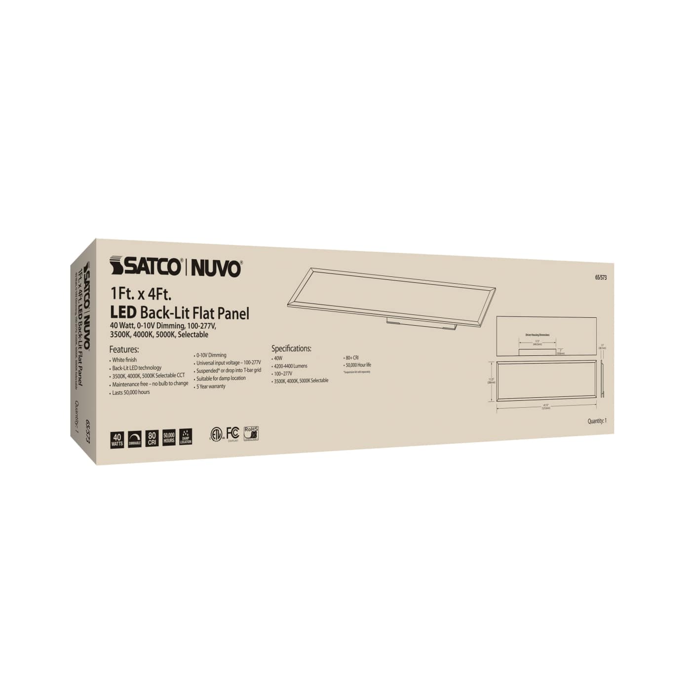 1X4 LED BACKLIT FLAT PANEL - 65-573