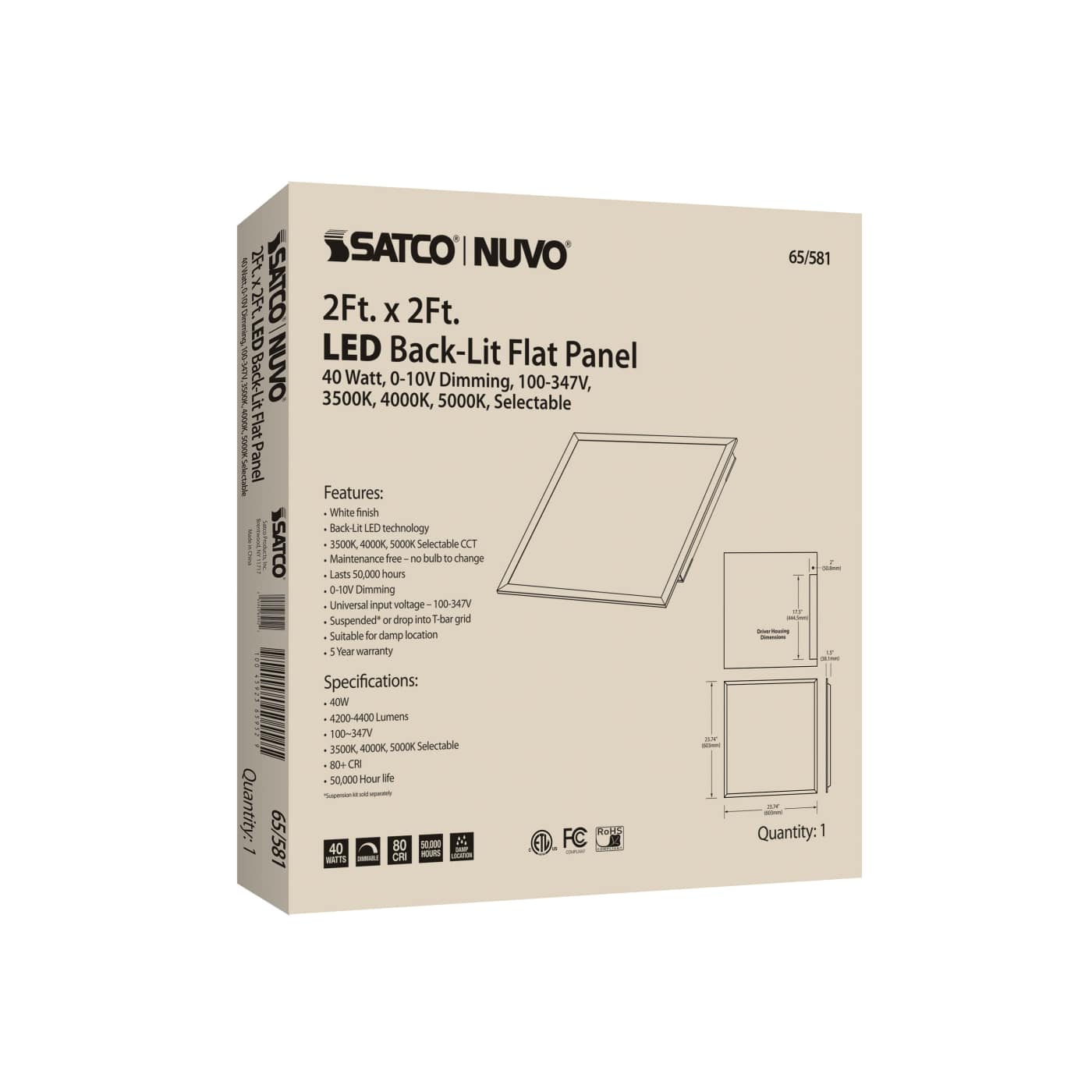 2X2 LED BACKLIT FLAT PANEL - 65-581