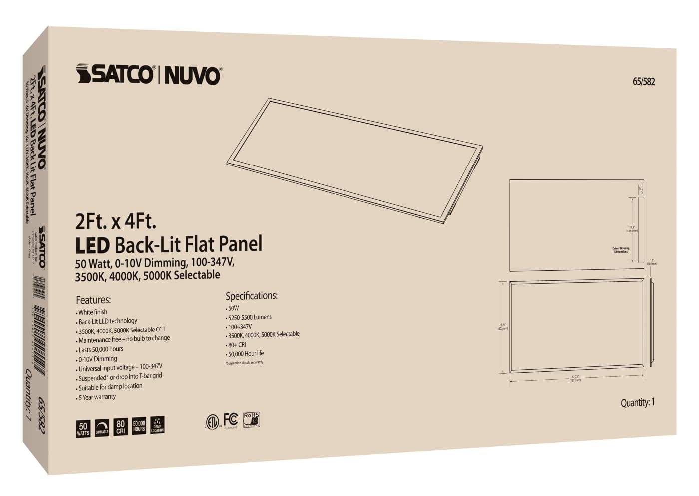 2X4 LED BACKLIT FLAT PANEL - 65-582