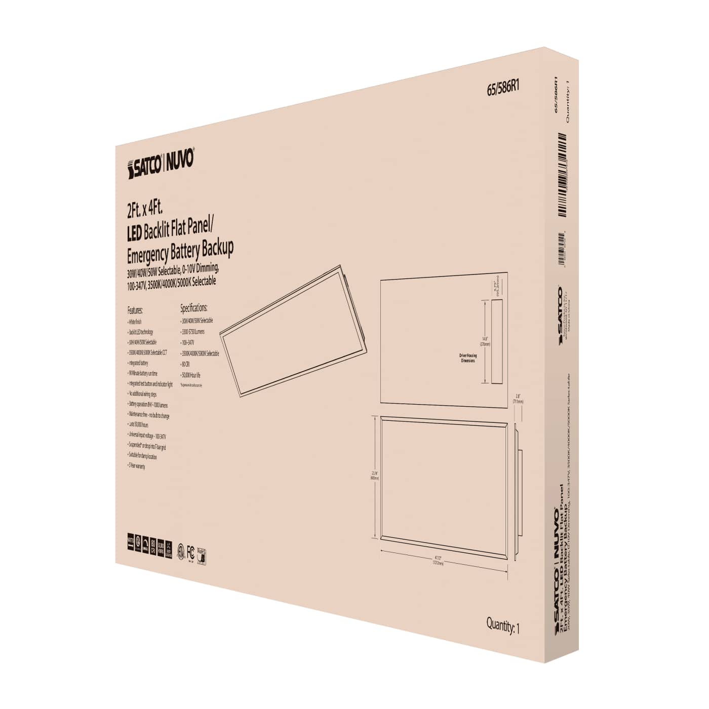 2X4 LED EM BACKLIT FLAT PANEL - 65-586R1