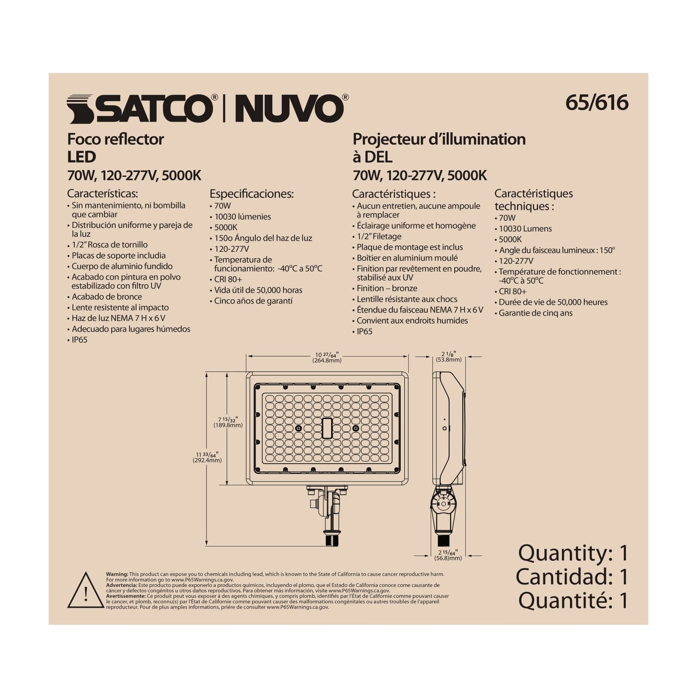 70W LED FLOOD LIGHT - 65-616