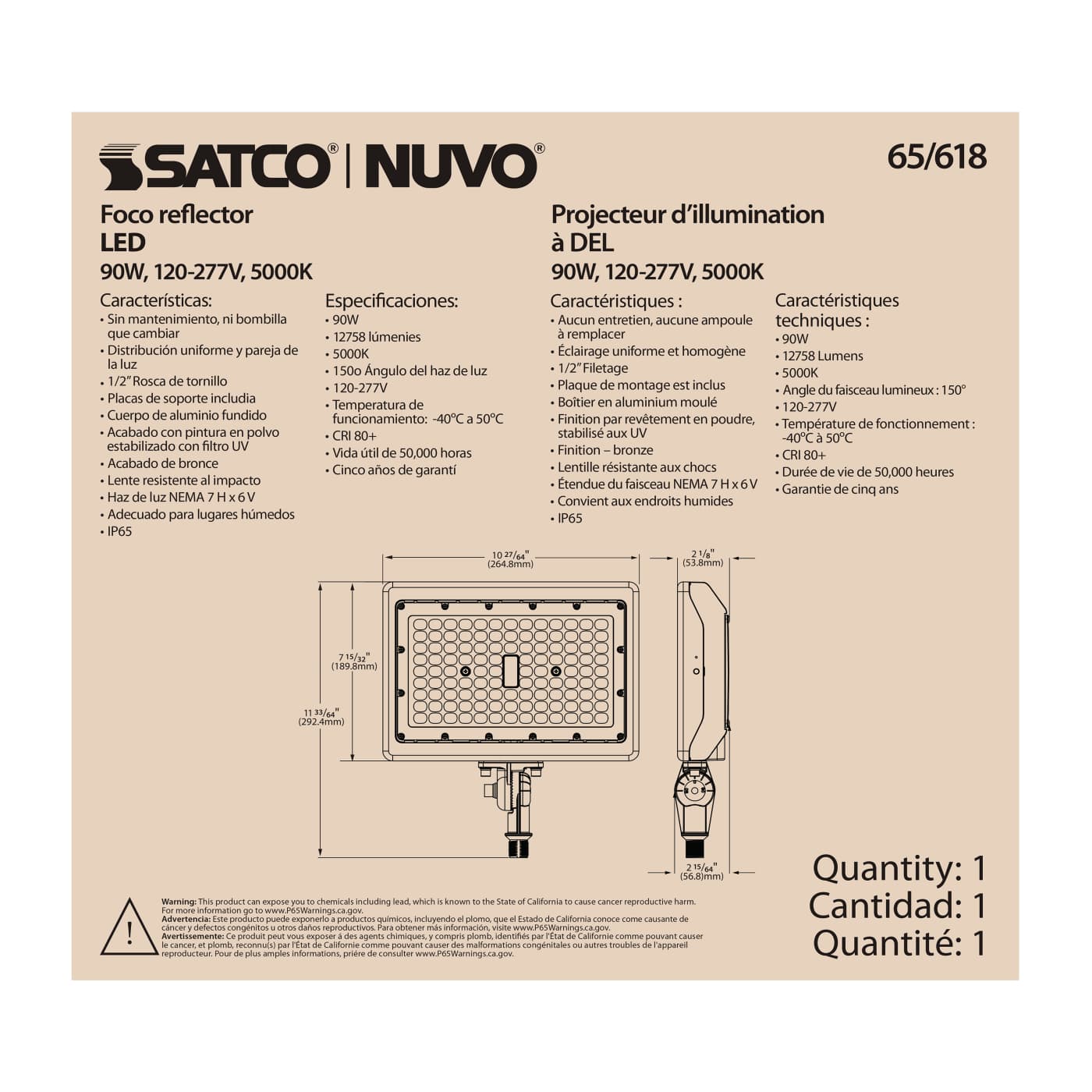 90W LED FLOOD LIGHT - 65-618