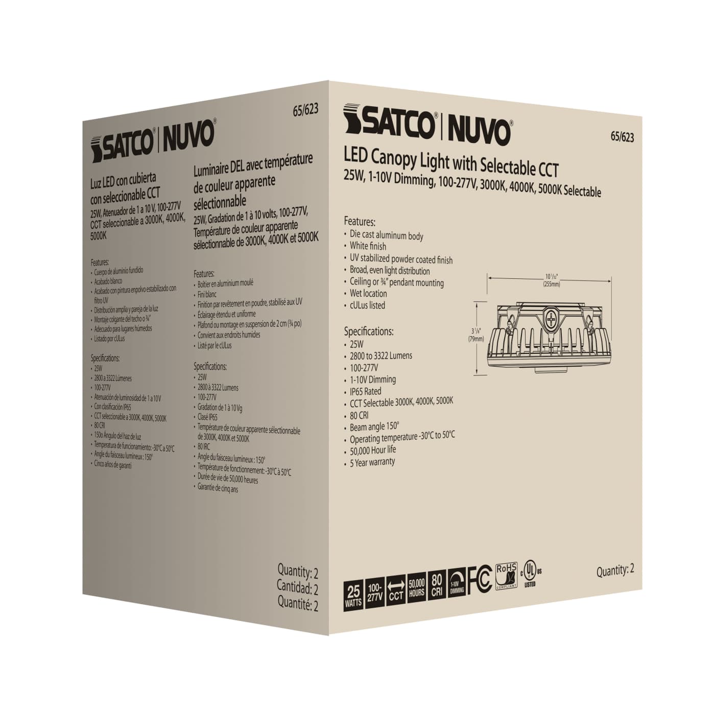 25W LED CANOPY LIGHT - 65-623