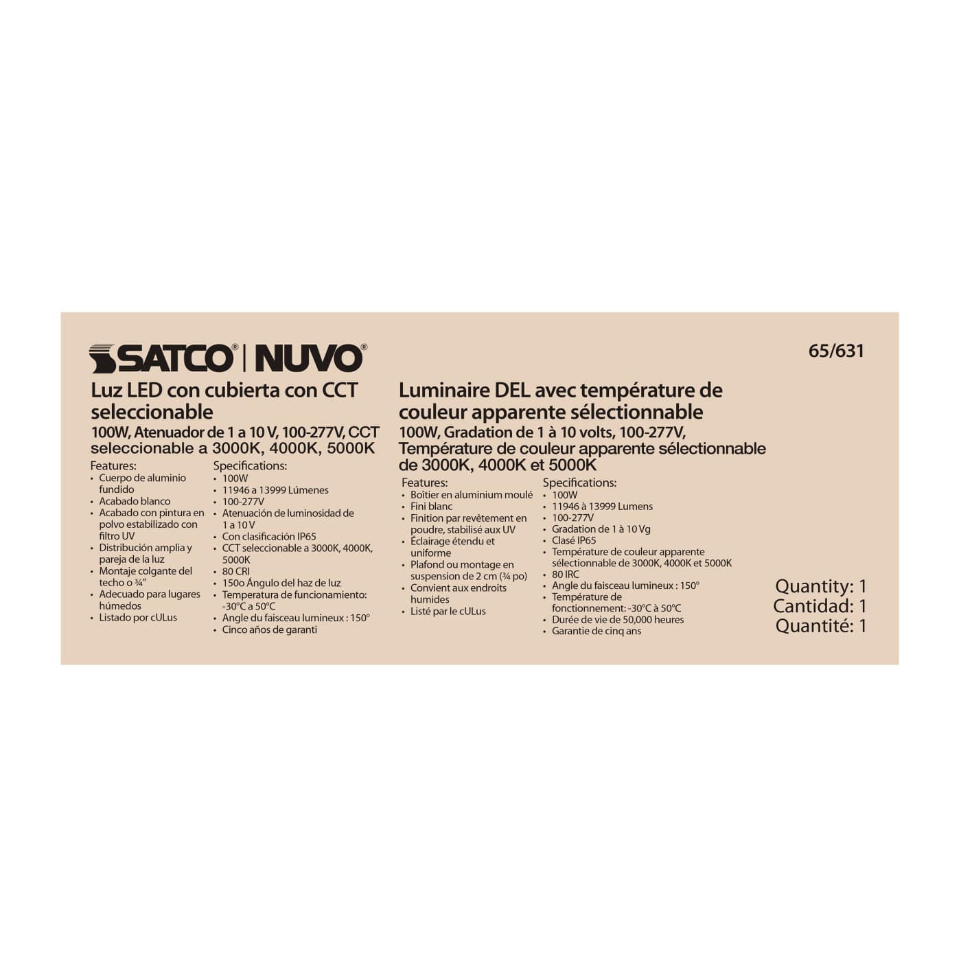 100W LED CANOPY LIGHT - 65-631