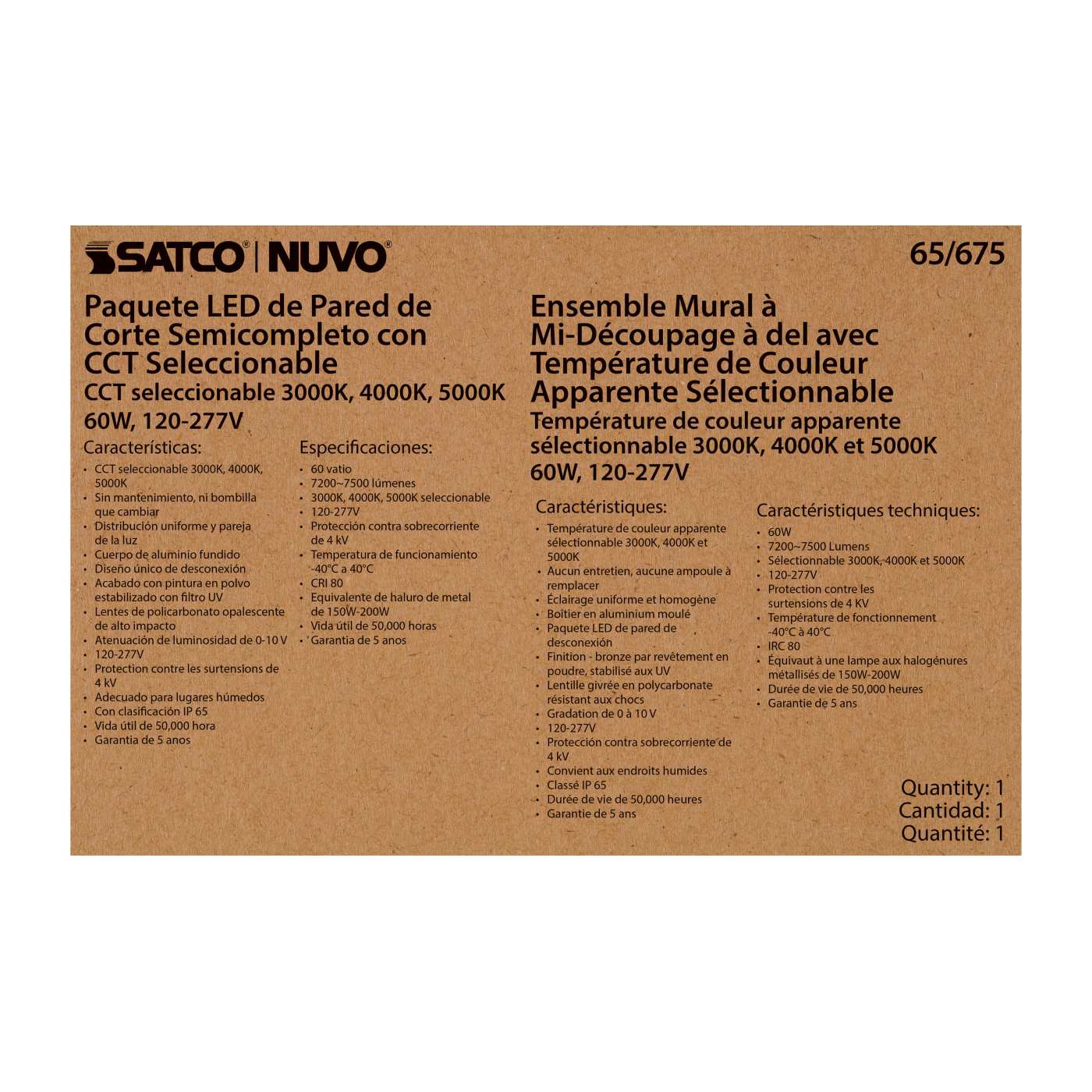 60W SEMI CUTOFF WALL PACK - 65-675