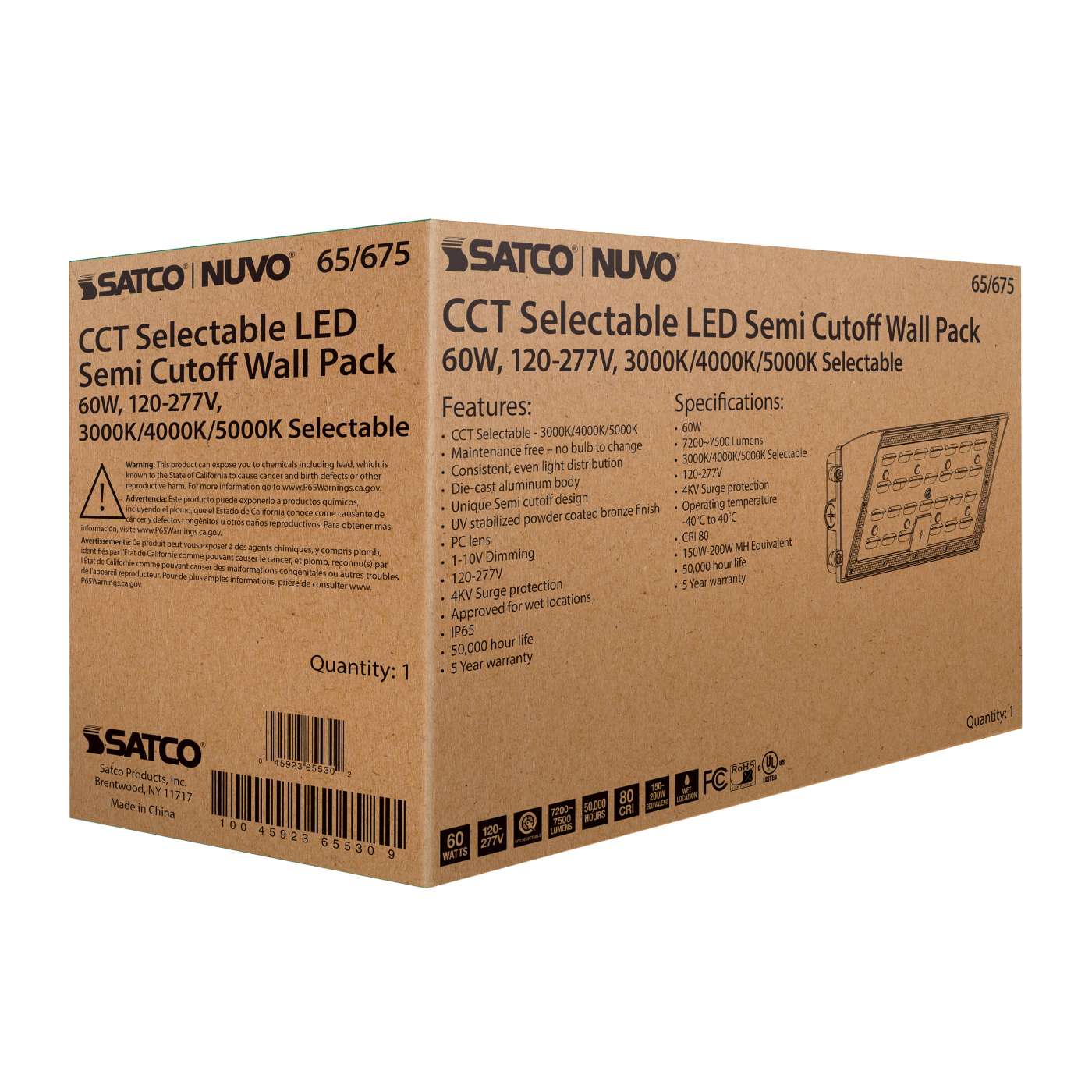 60W SEMI CUTOFF WALL PACK - 65-675