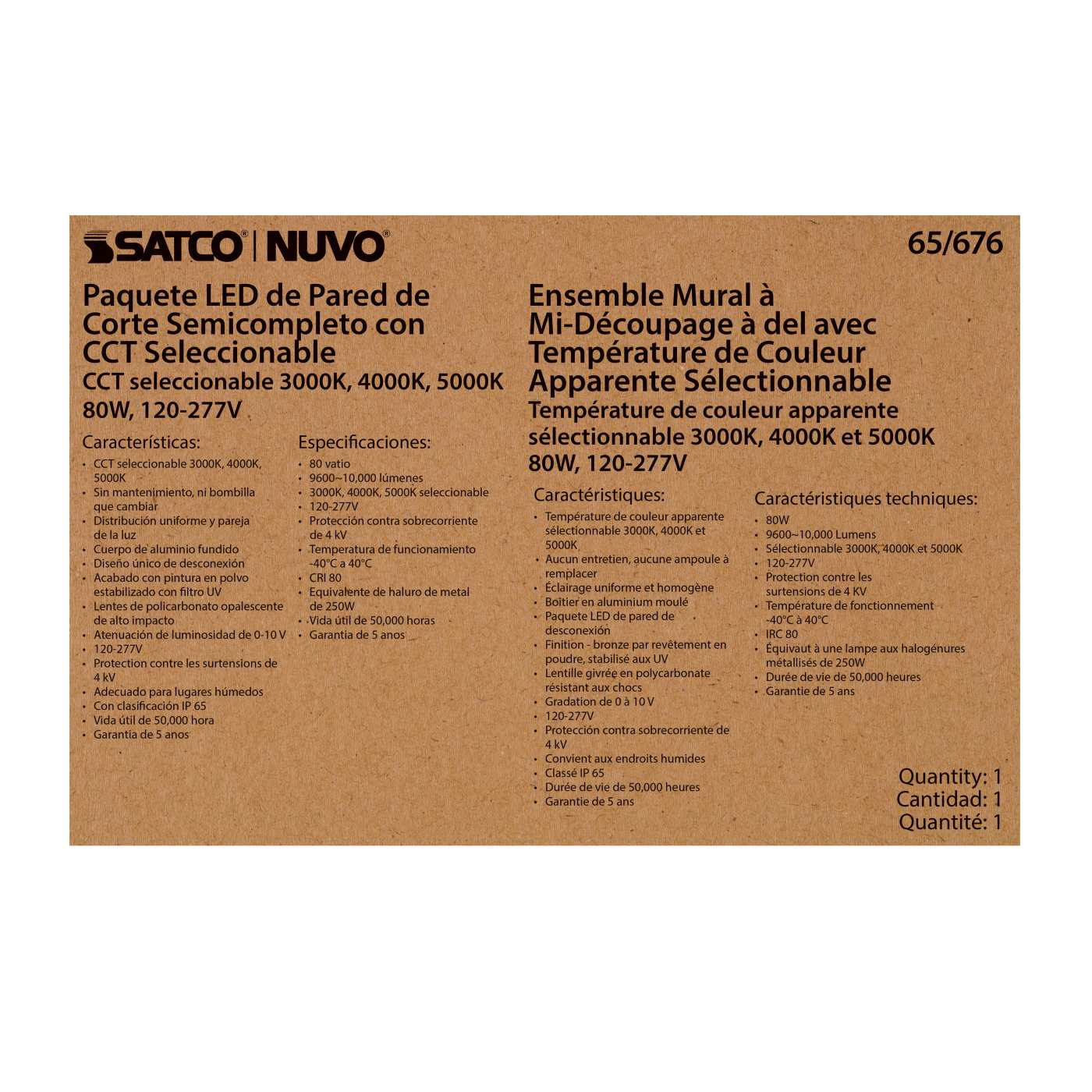 80W SEMI CUTOFF WALL PACK - 65-676