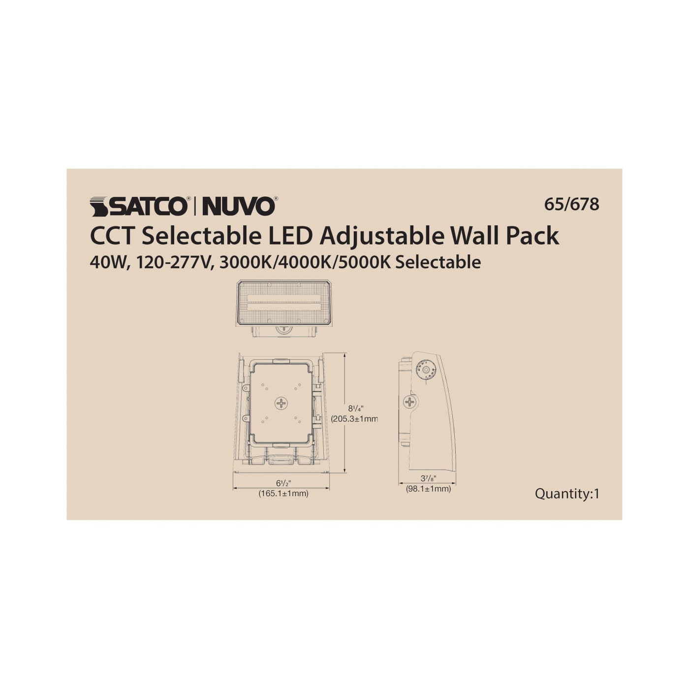 40W ADJUSTABLE WALL PACK - 65-678