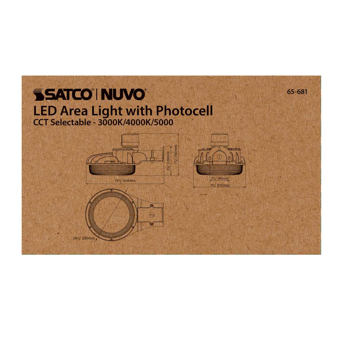 29W LED AREA LIGHT W/PHOTOCELL - 65-681