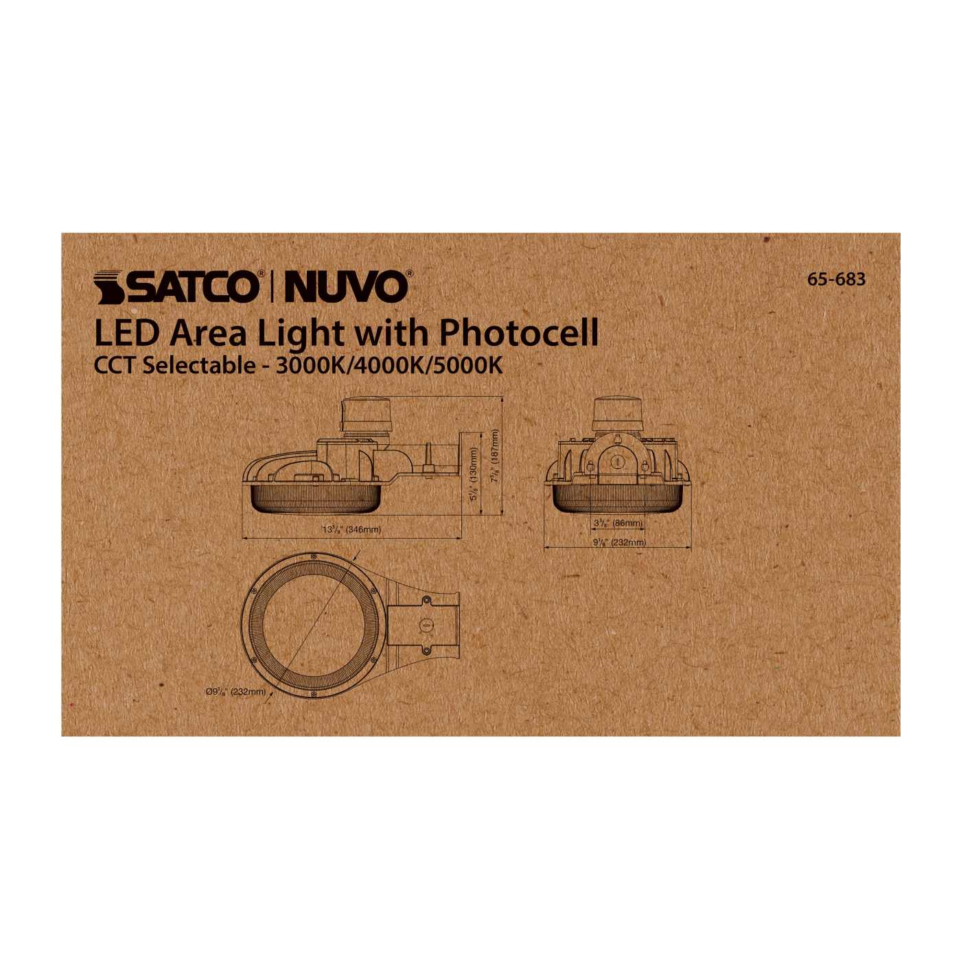 60W LED AREA LIGHT W/PHOTOCELL - 65-683