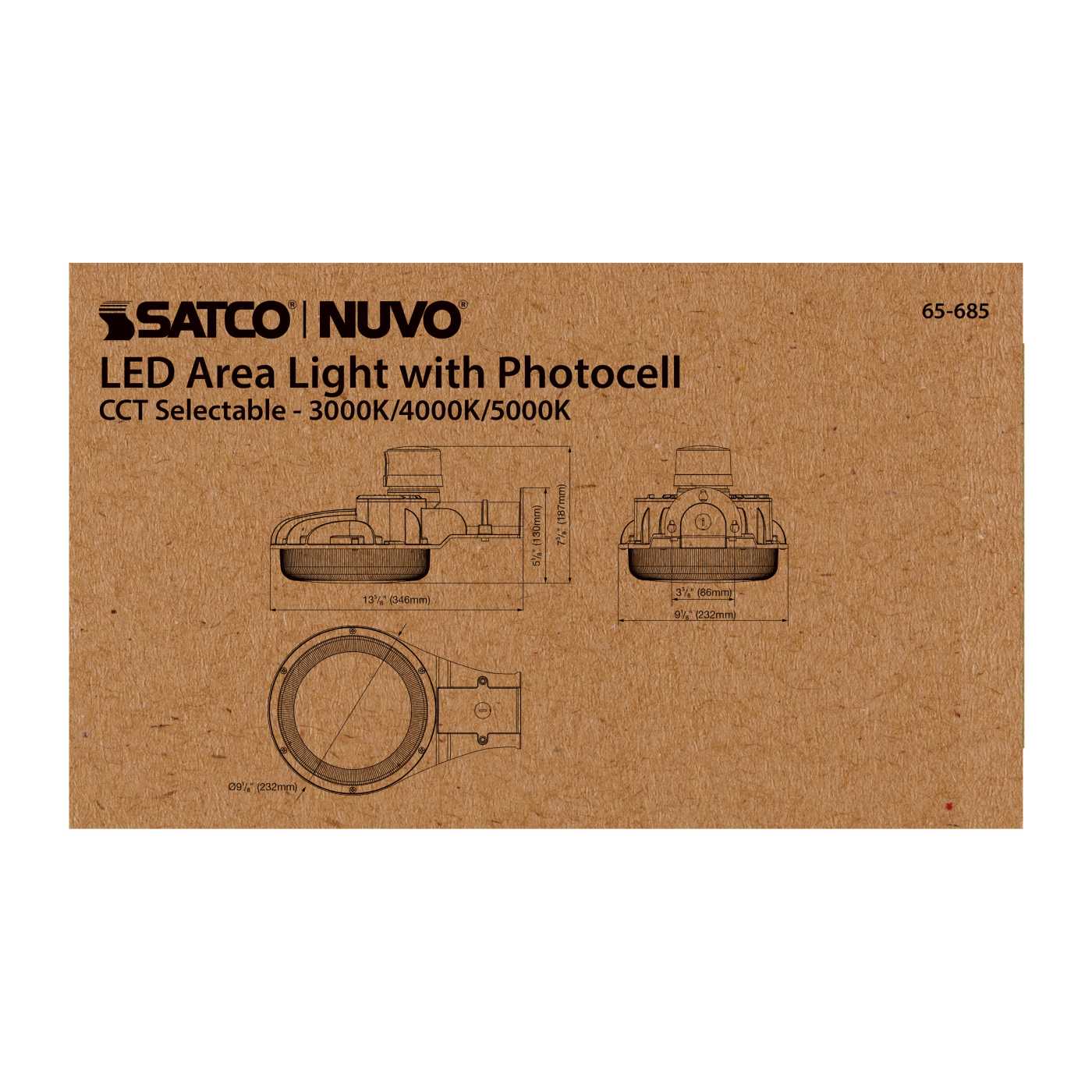 40W LED AREA LIGHT W/PHOTOCELL - 65-685