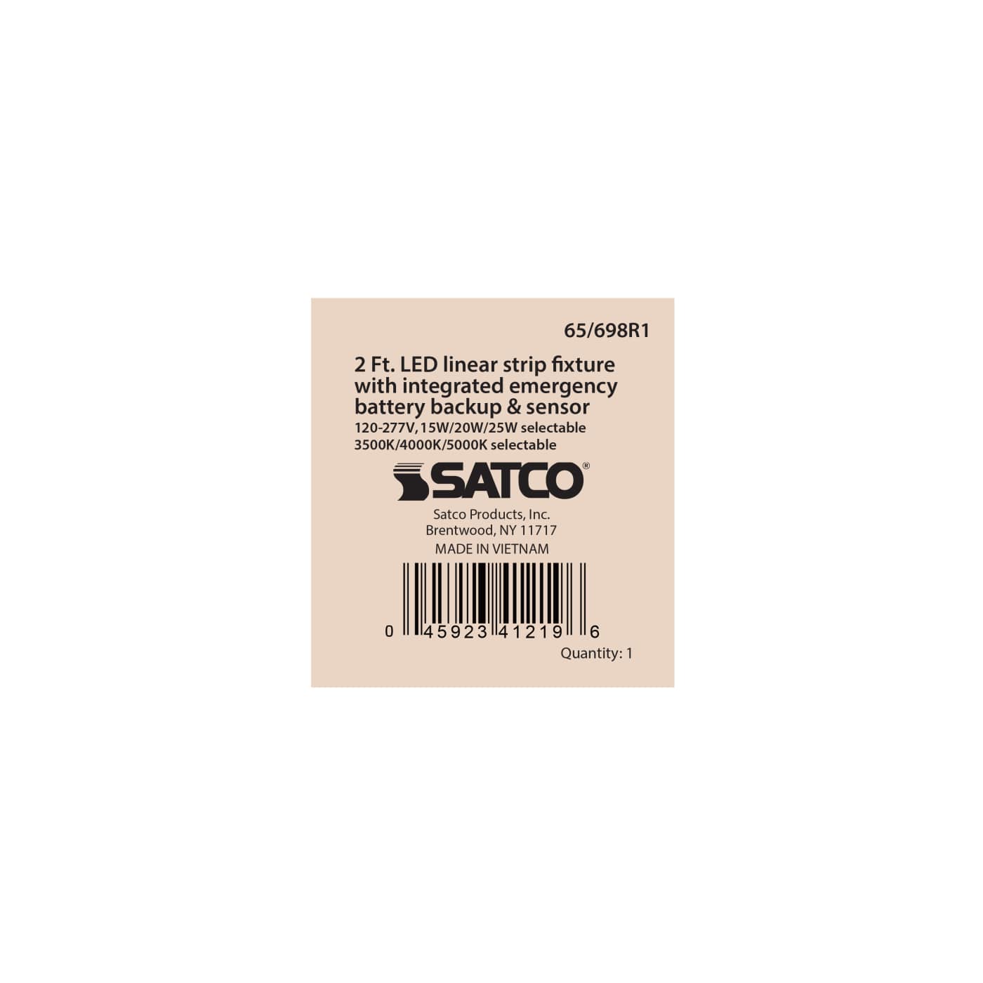 2' LINEAR STRIP W/ EM & SENSOR - 65-698R1