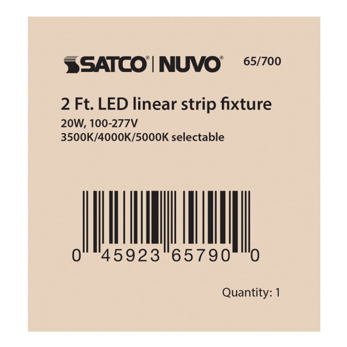 2' LINEAR STRIP WHITE FINISH - 65-700