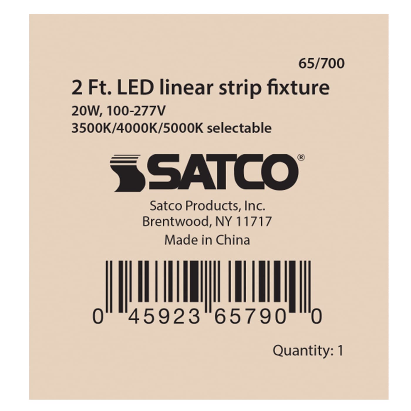 2' LINEAR STRIP WHITE FINISH - 65-700