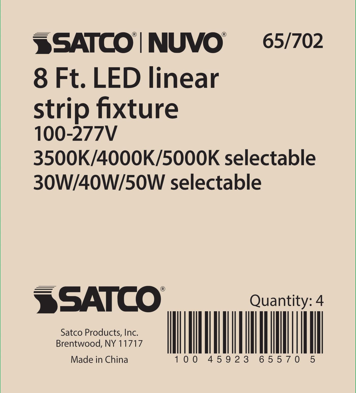 8' LINEAR STRIP WHITE FINISH - 65-702