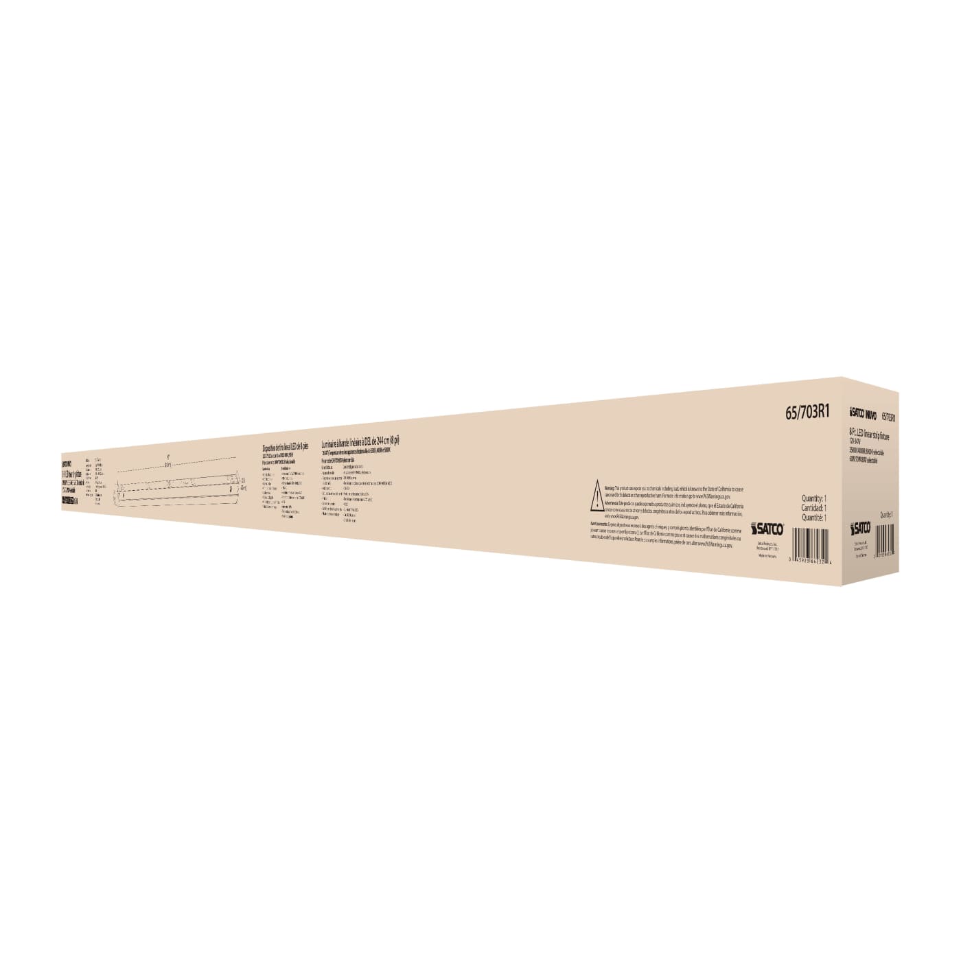 8' LINEAR STRIP WHITE FINISH - 65-703R1