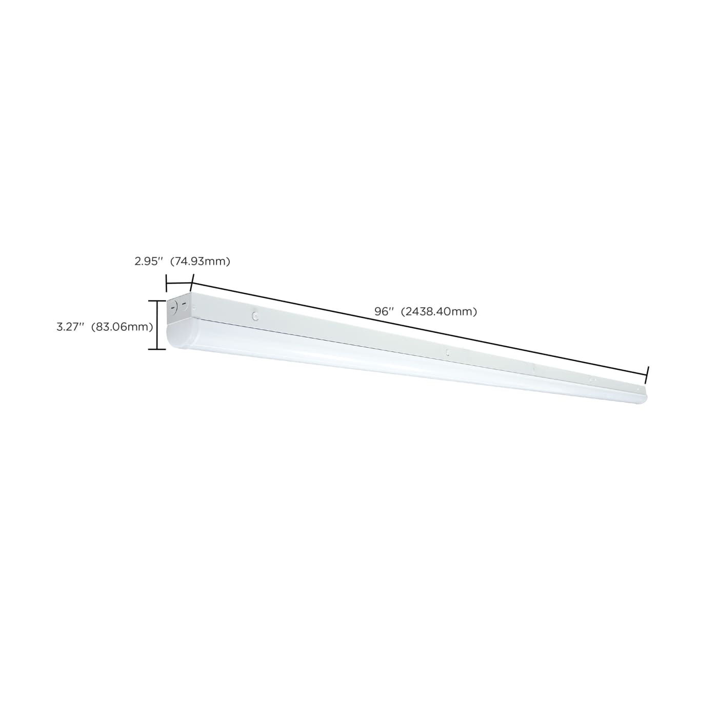 8'LINEAR STRIP WHITE FINISH - 65-703