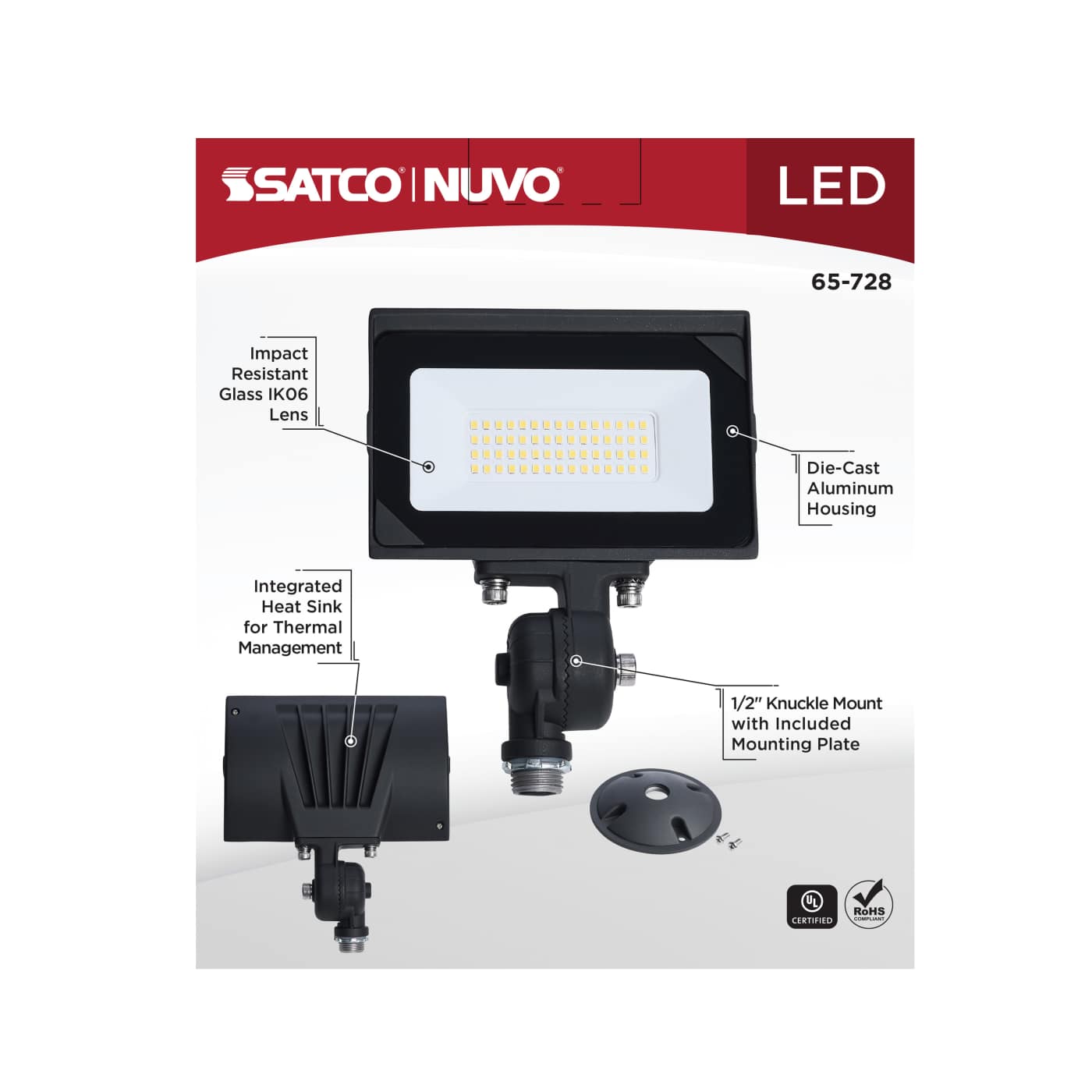 DOBFL30W/LED/850/BZ/ND120V - 65-728