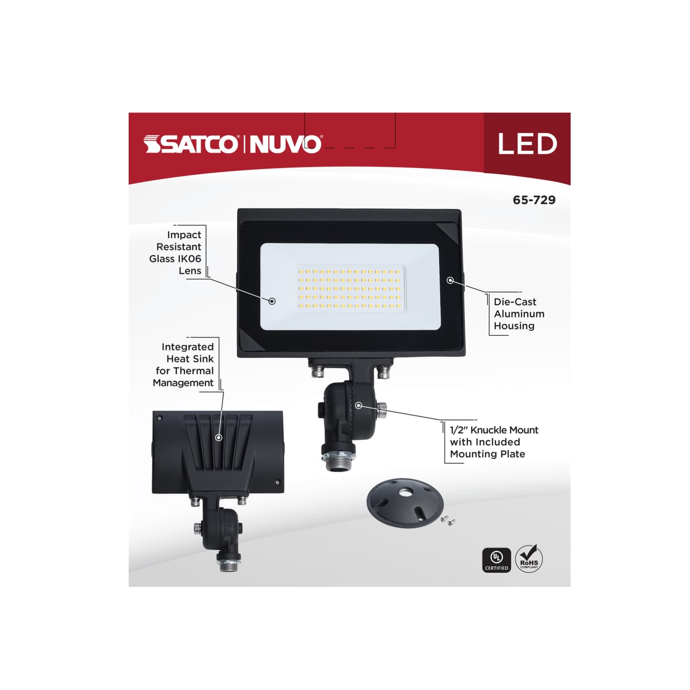 DOBFL50W/LED/840/BZ/ND120V - 65-729