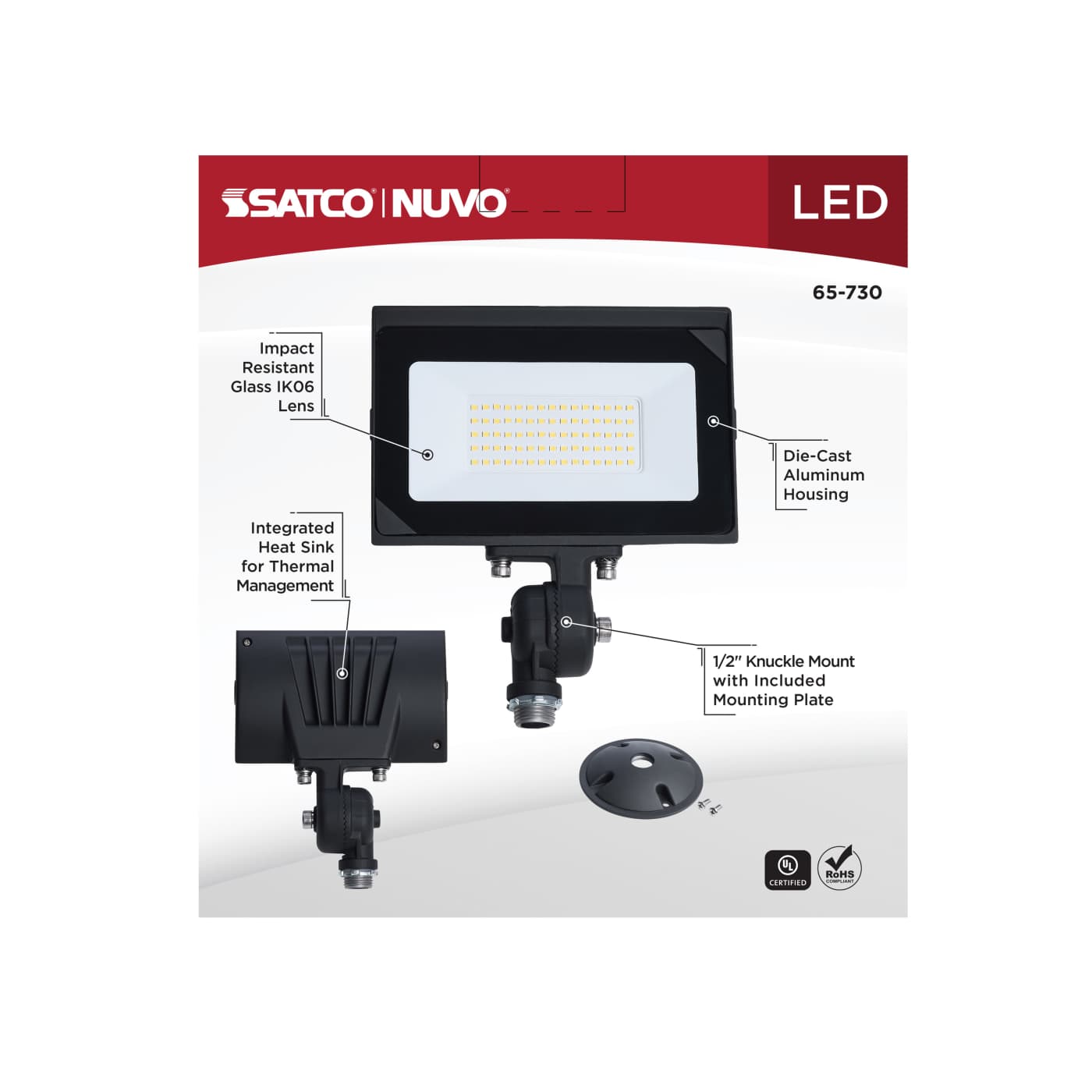 DOBFL50W/LED/850/BZ/ND120V - 65-730