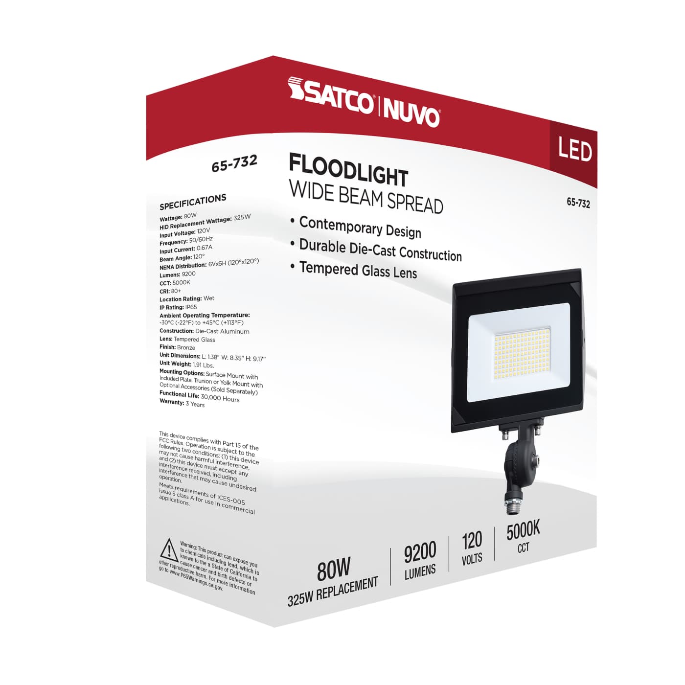 DOBFL80W/LED/850/BZ/ND120V - 65-732