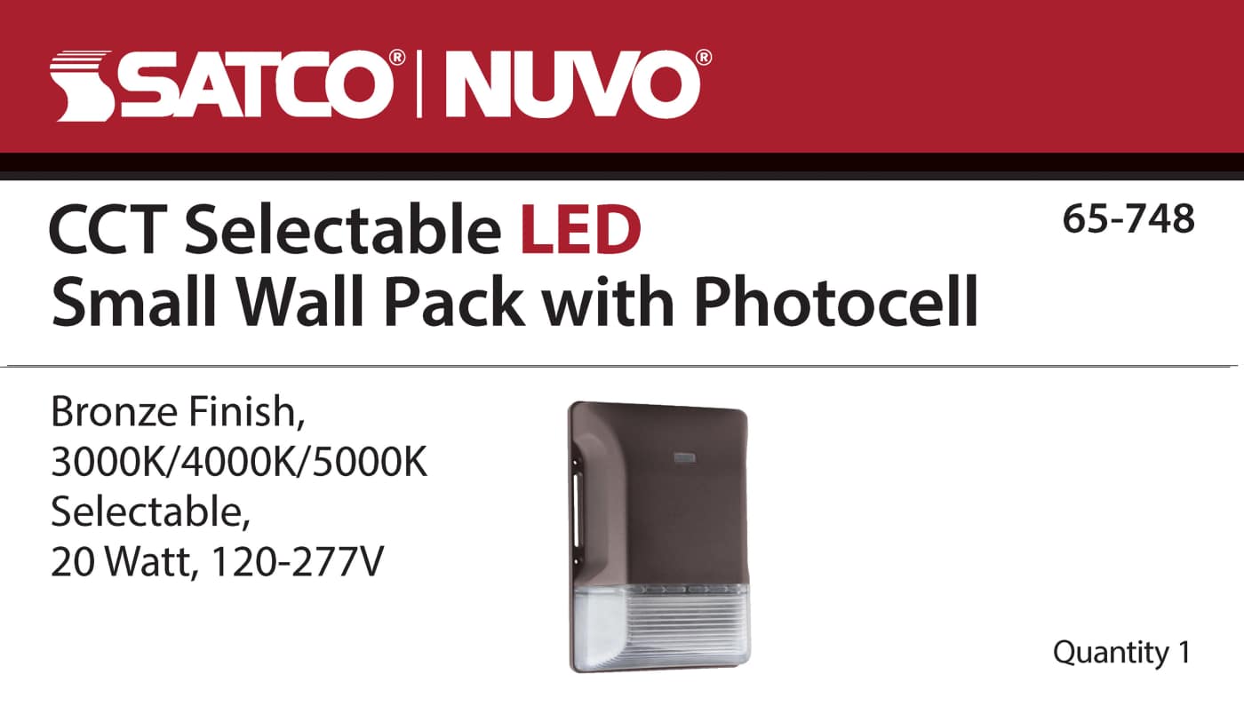 LED SMALL WALL PACK W/PHOTOCEL - 65-748