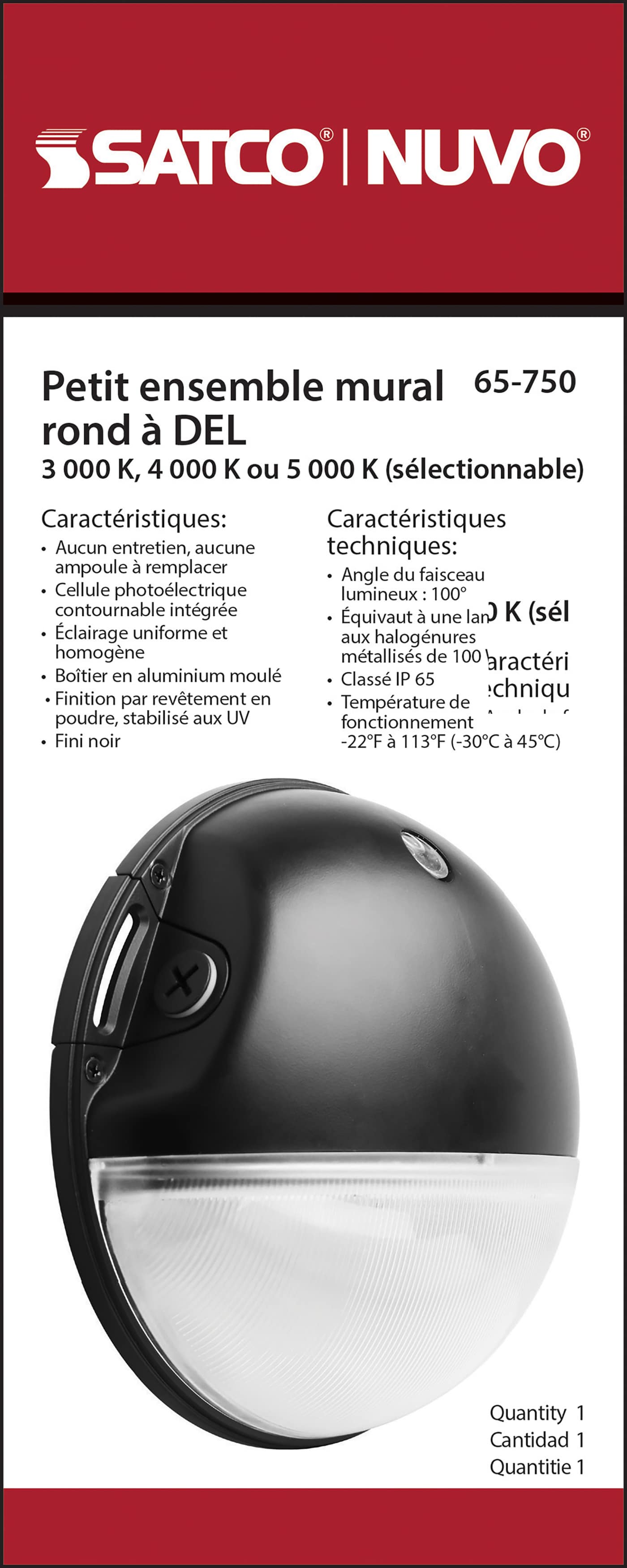 LED SMALL 20W ROUND WALL PACK - 65-750