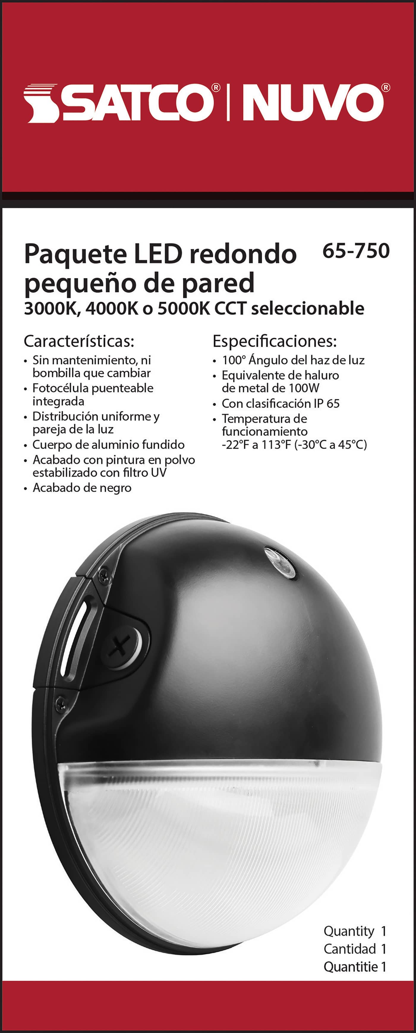 LED SMALL 20W ROUND WALL PACK - 65-750