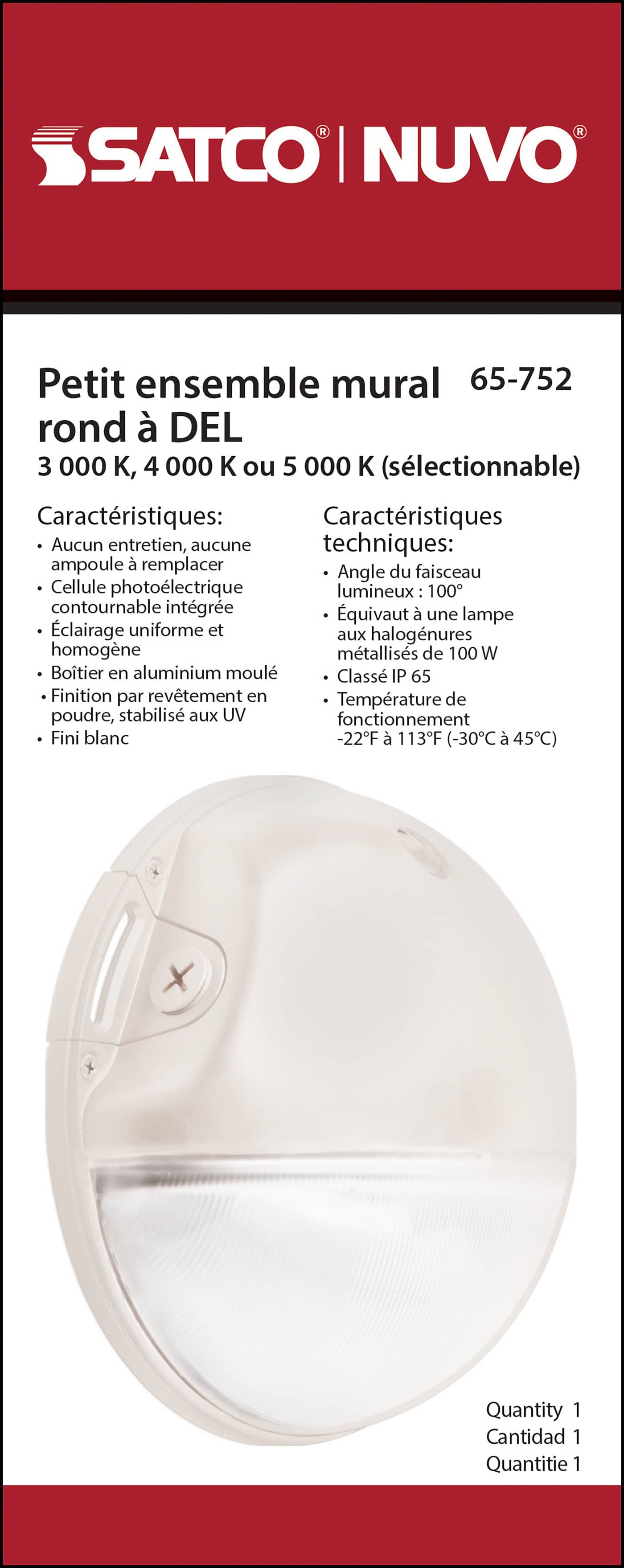 LED SMALL 20W ROUND WALL PACK - 65-752
