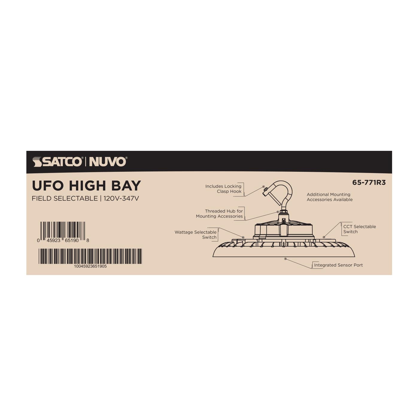 LED UFO HIGHBAY CCT & WATT ADJ - 65-771R3