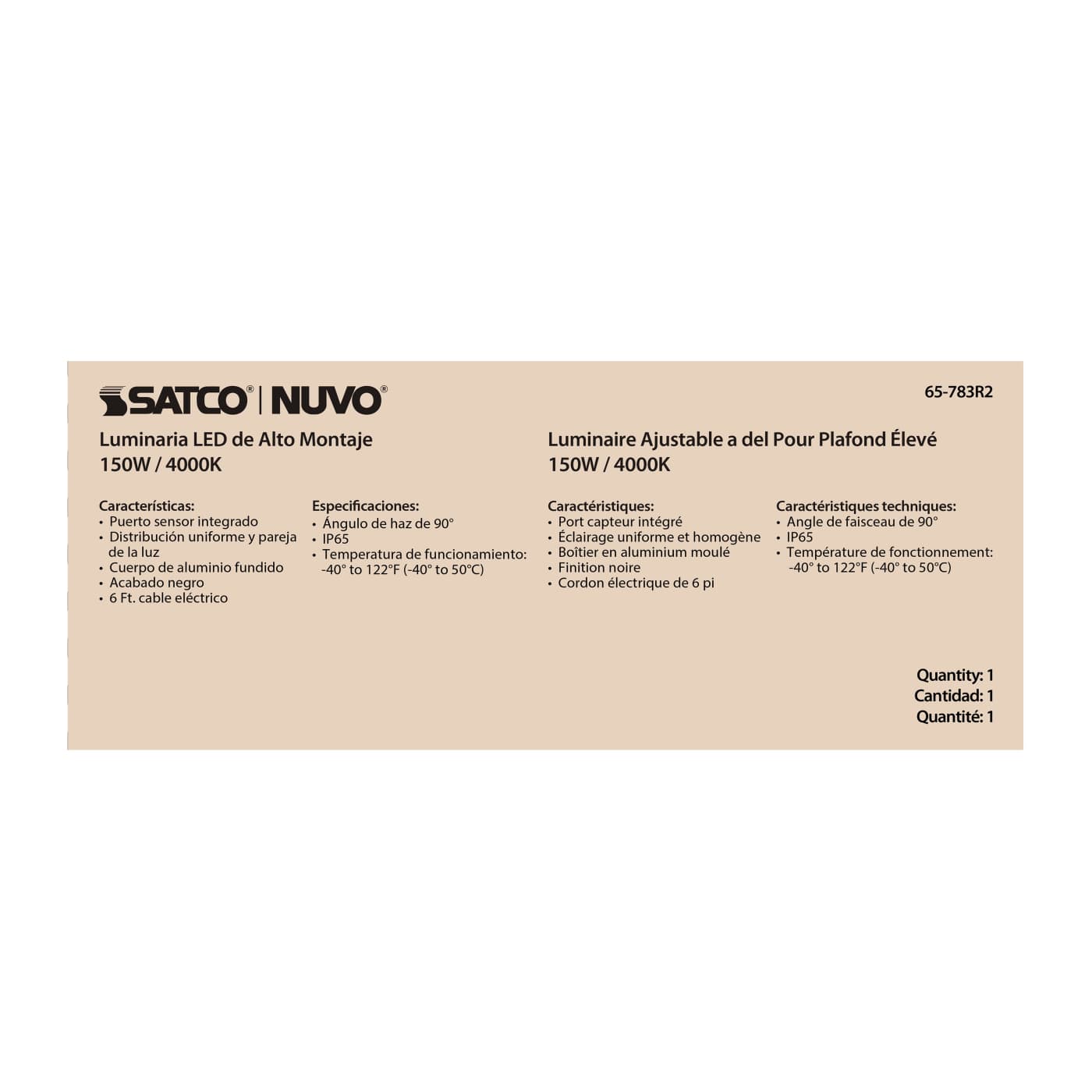 LED UFO HIGHBAY 150W/4000K - 65-783R2