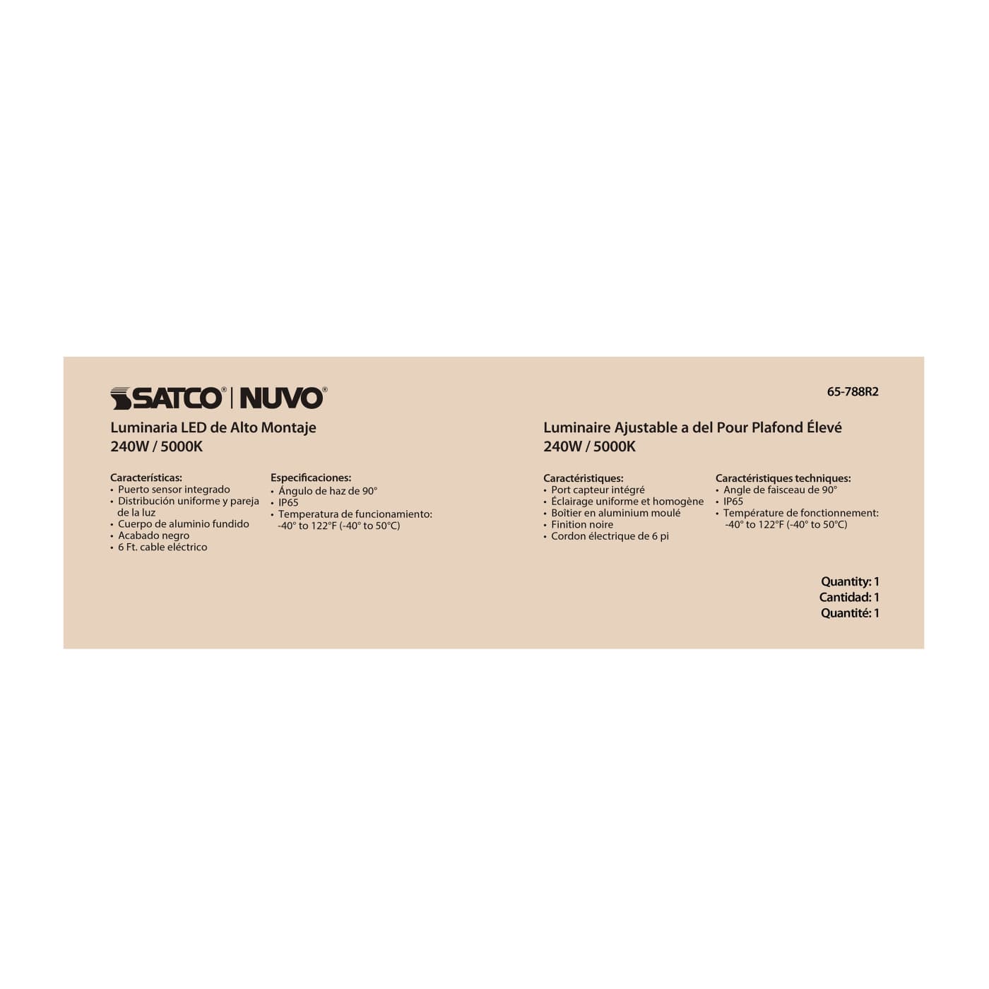 LED UFO HIGHBAY 240W/5000K - 65-788R2