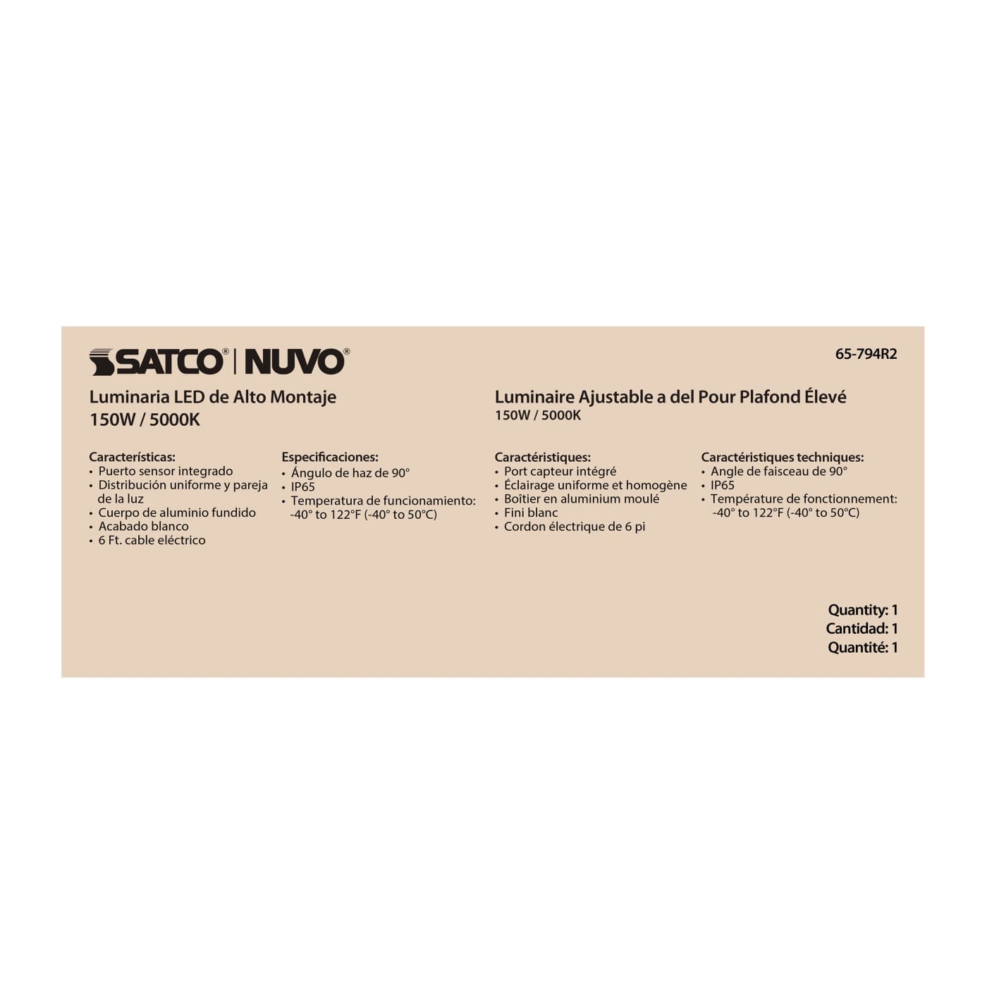 LED UFO HIGHBAY 150W/5000K - 65-794R2