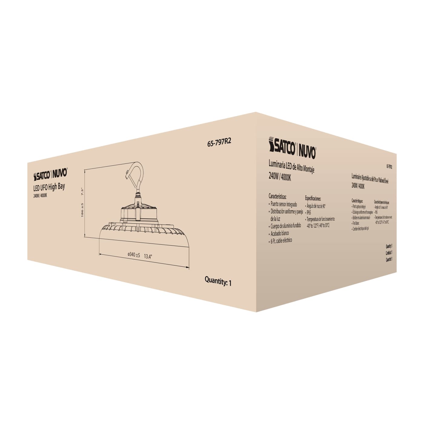 LED UFO HIGHBAY 240W/4000K - 65-797R2