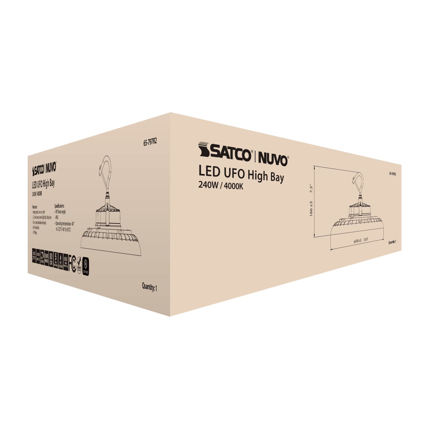 LED UFO HIGHBAY 240W/4000K - 65-797R2