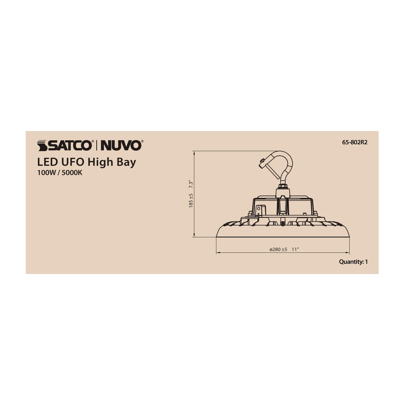 LED UFO HIGHBAY 100W/5000K - 65-802R2